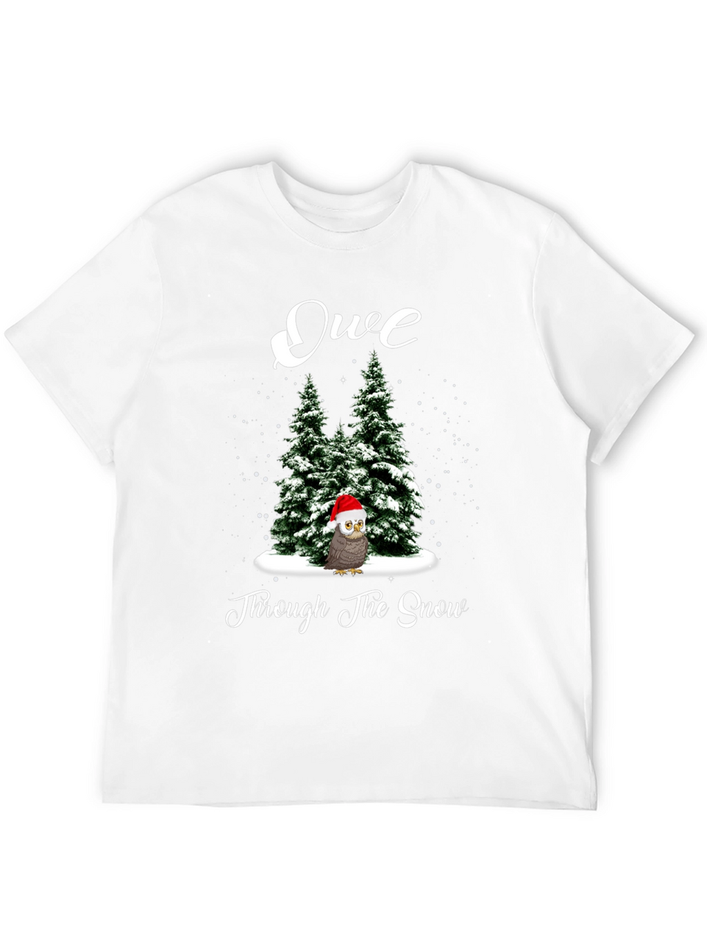 Festive Owl Through the Snow Christmas T-Shirt