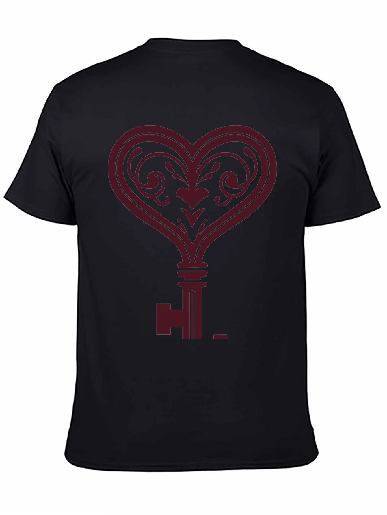 Heart Key Graphic Tee - Modern Style