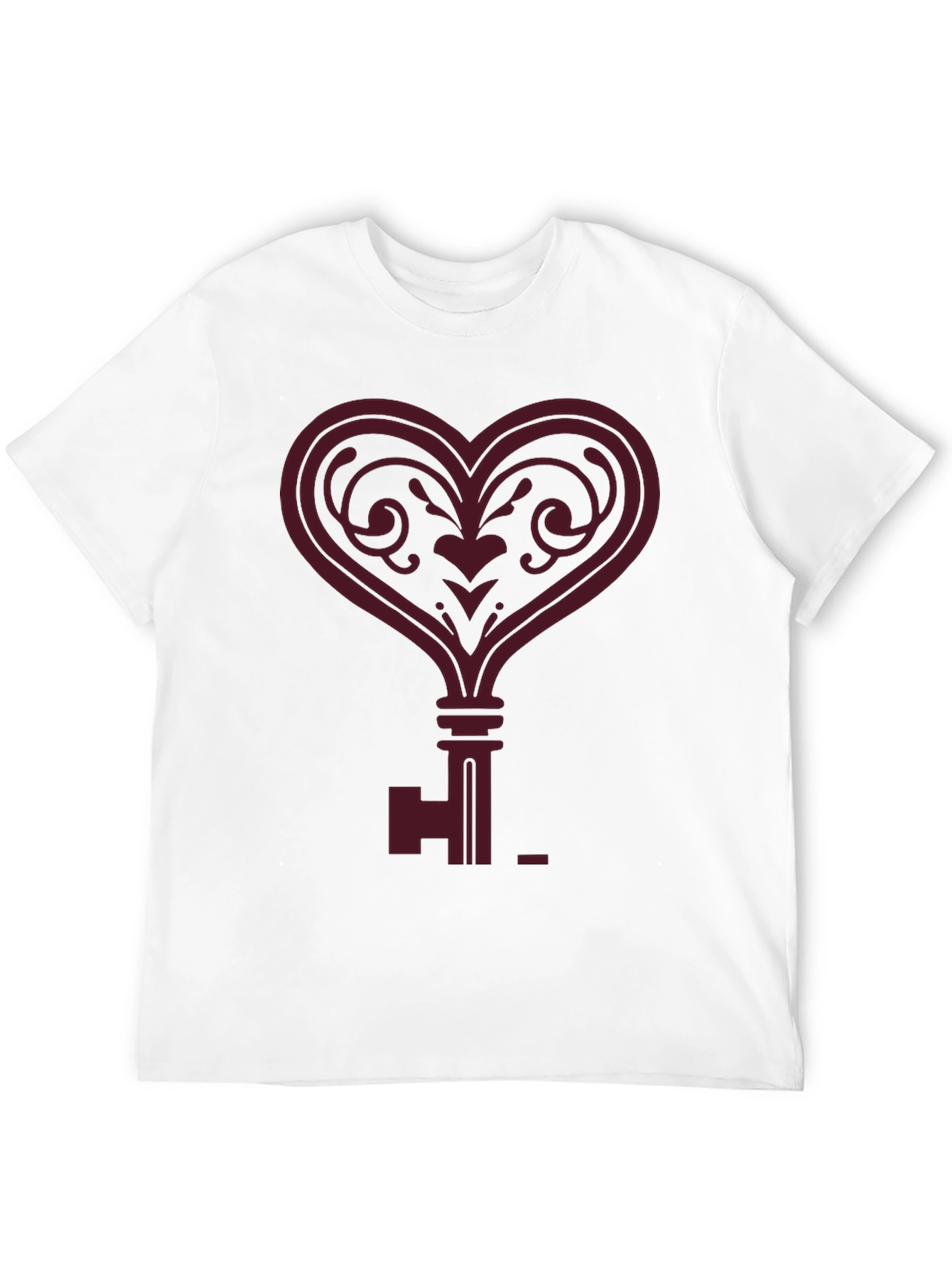 Heart Key Graphic Tee - Modern Style