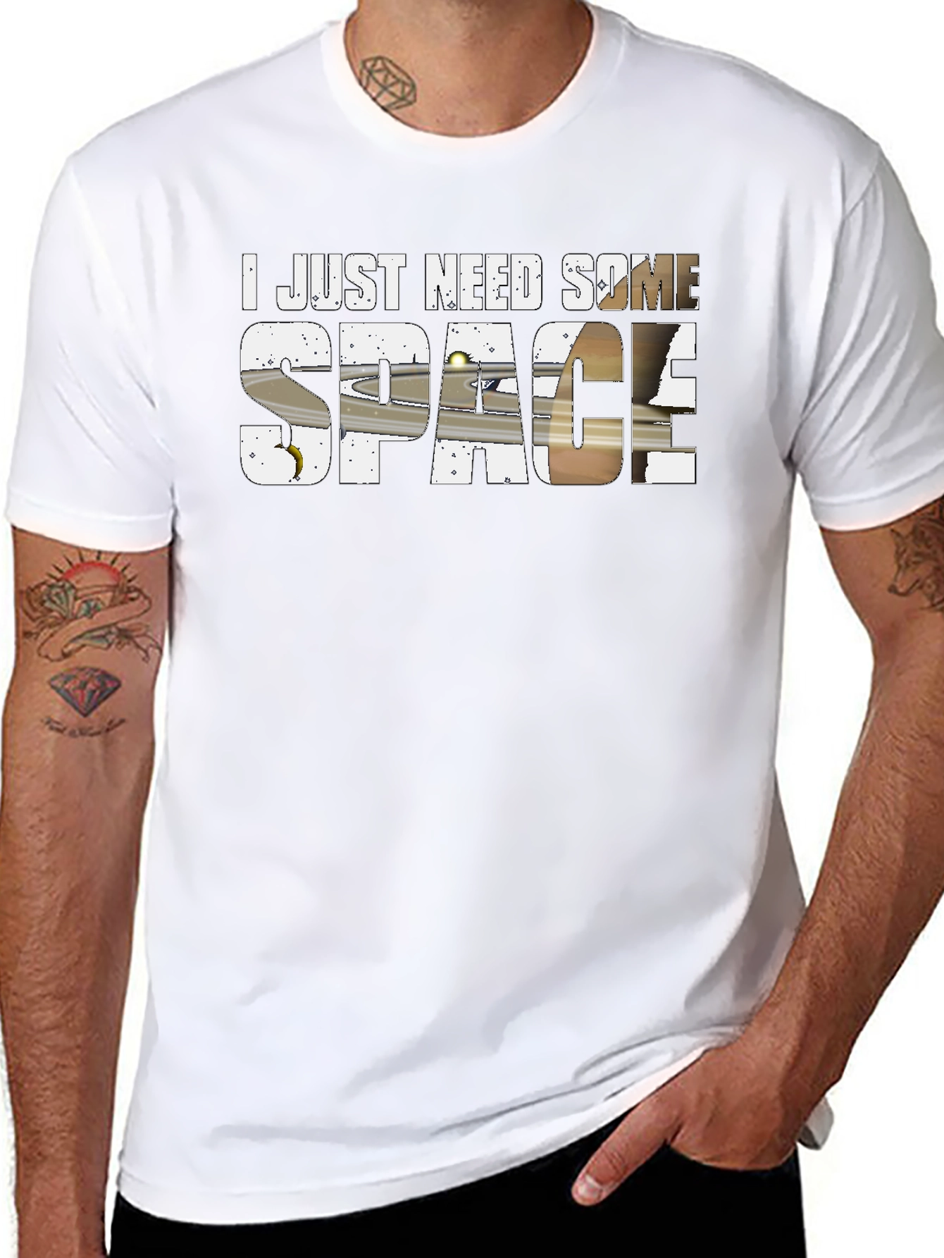 I Need Space Saturn Graphic T-Shirt