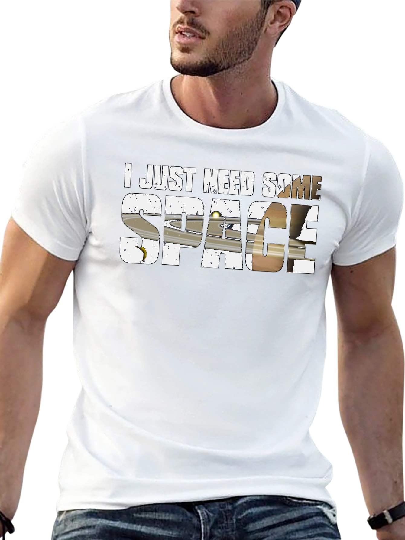 I Need Space Saturn Graphic T-Shirt