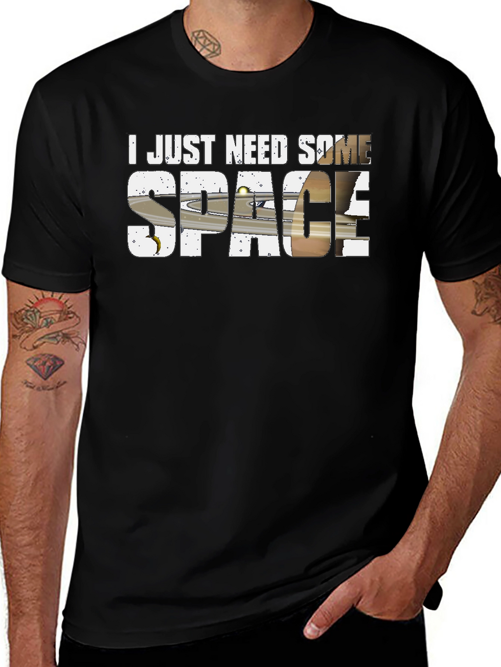 I Need Space Saturn Graphic T-Shirt