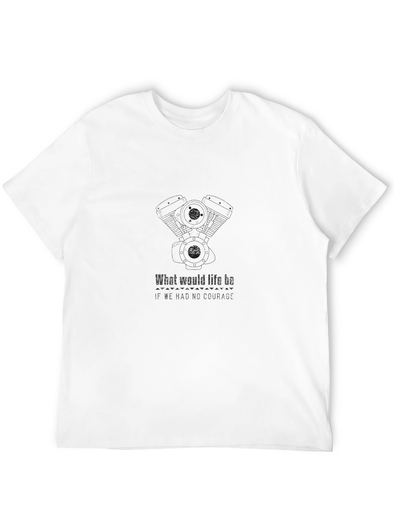 Courage Quote Black T-Shirt