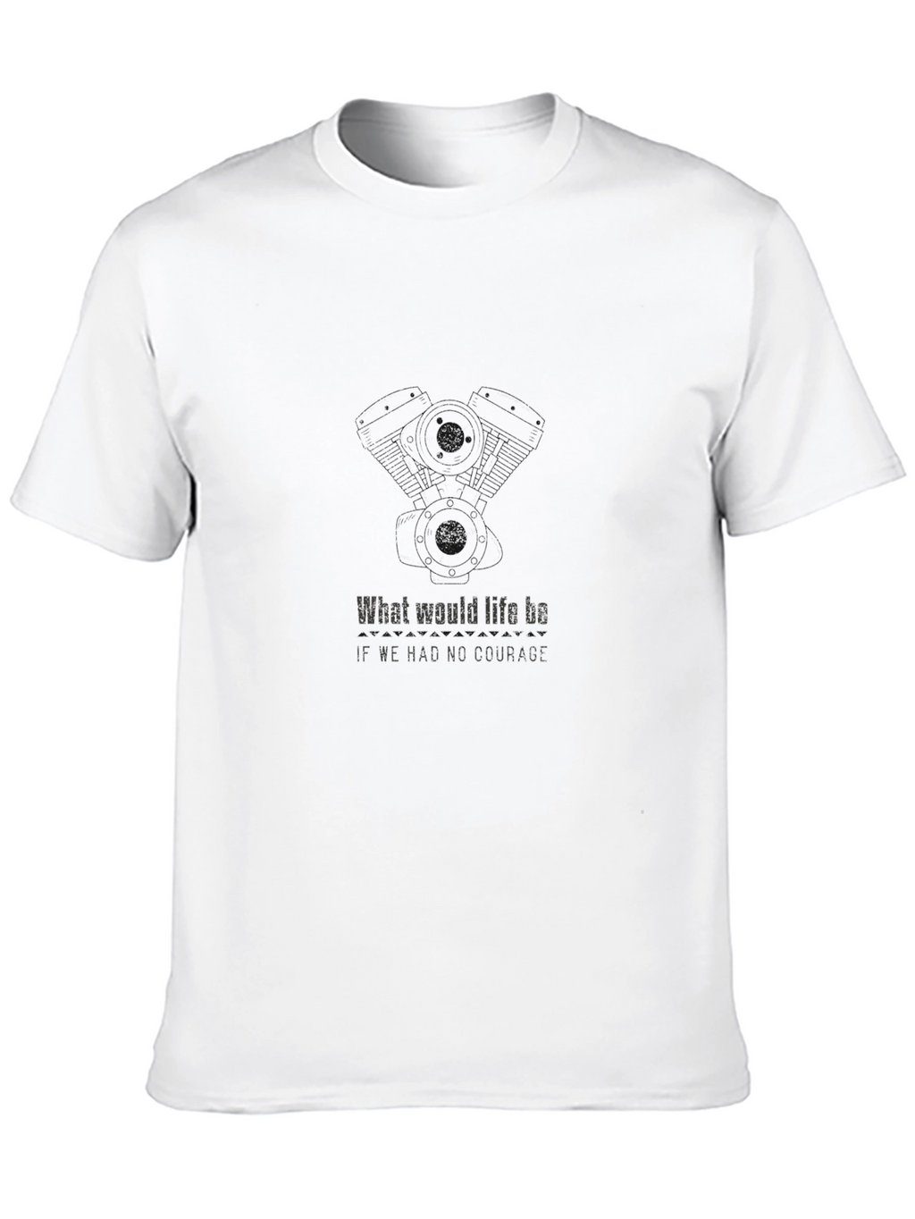 Courage Quote Black T-Shirt
