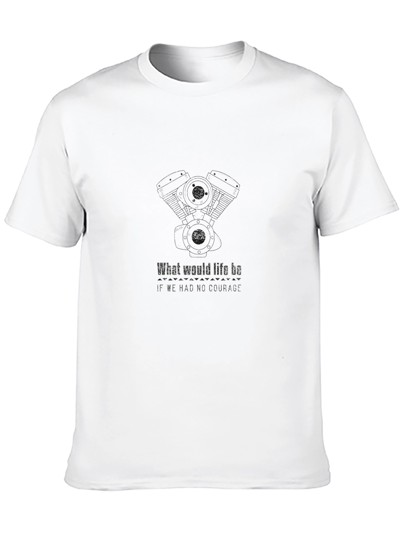 Courage Quote Black T-Shirt