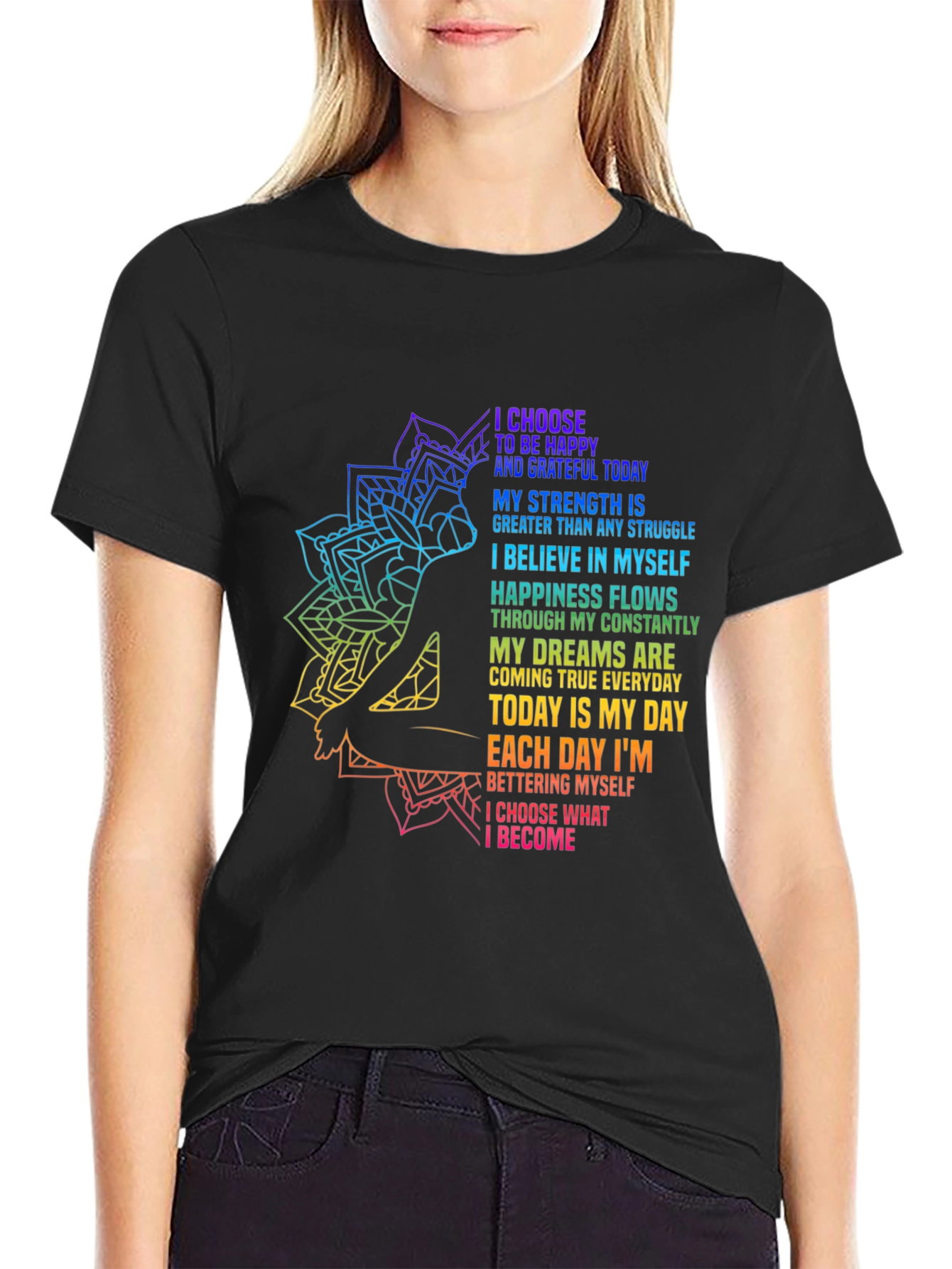 Inspirational Yoga Graphic T-Shirt