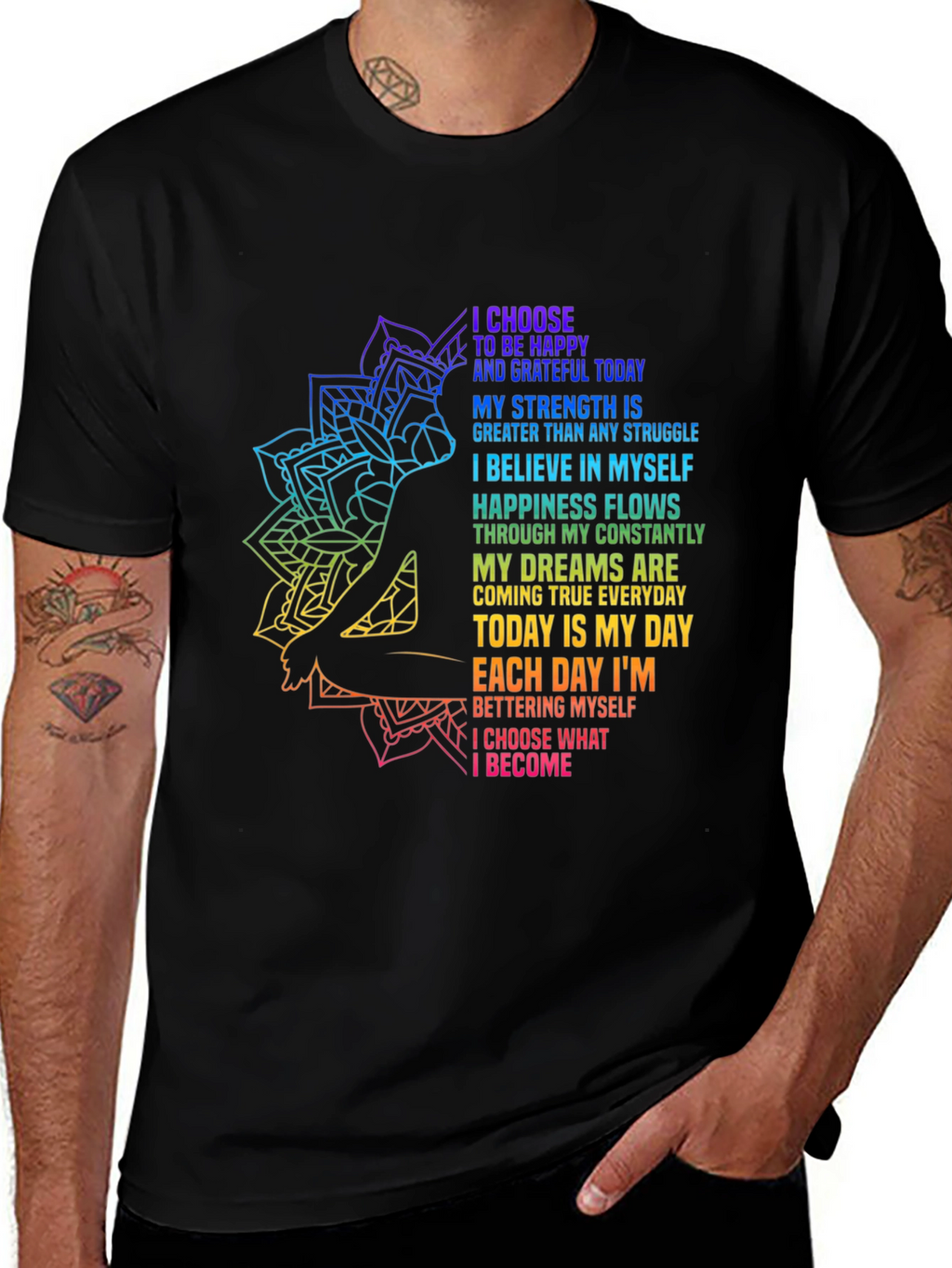 Inspirational Yoga Graphic T-Shirt