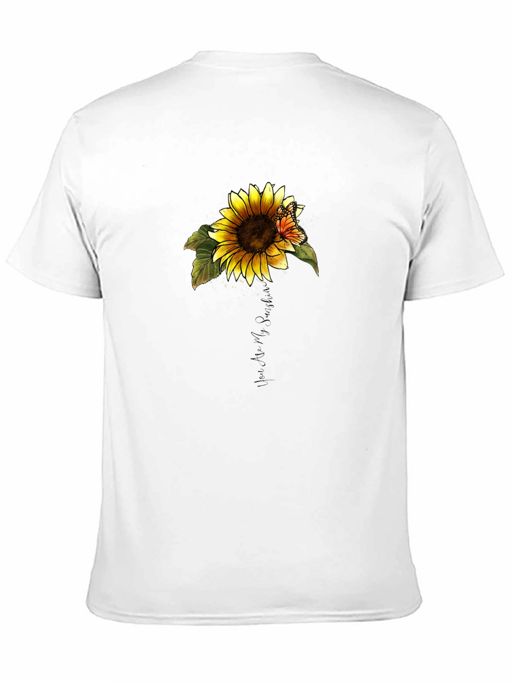 Sunflower Butterfly Graphic Tee - You Are My Sunshine