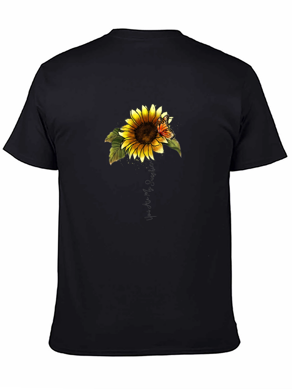 Sunflower Butterfly Graphic Tee - You Are My Sunshine