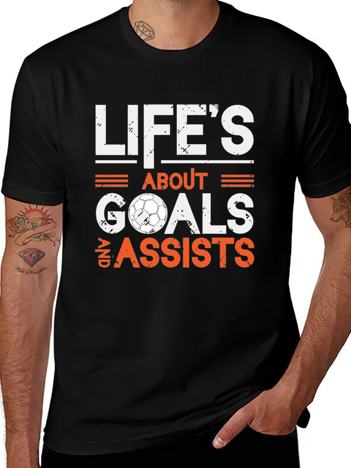 Lifes About Goals & Assists Soccer T-Shirt