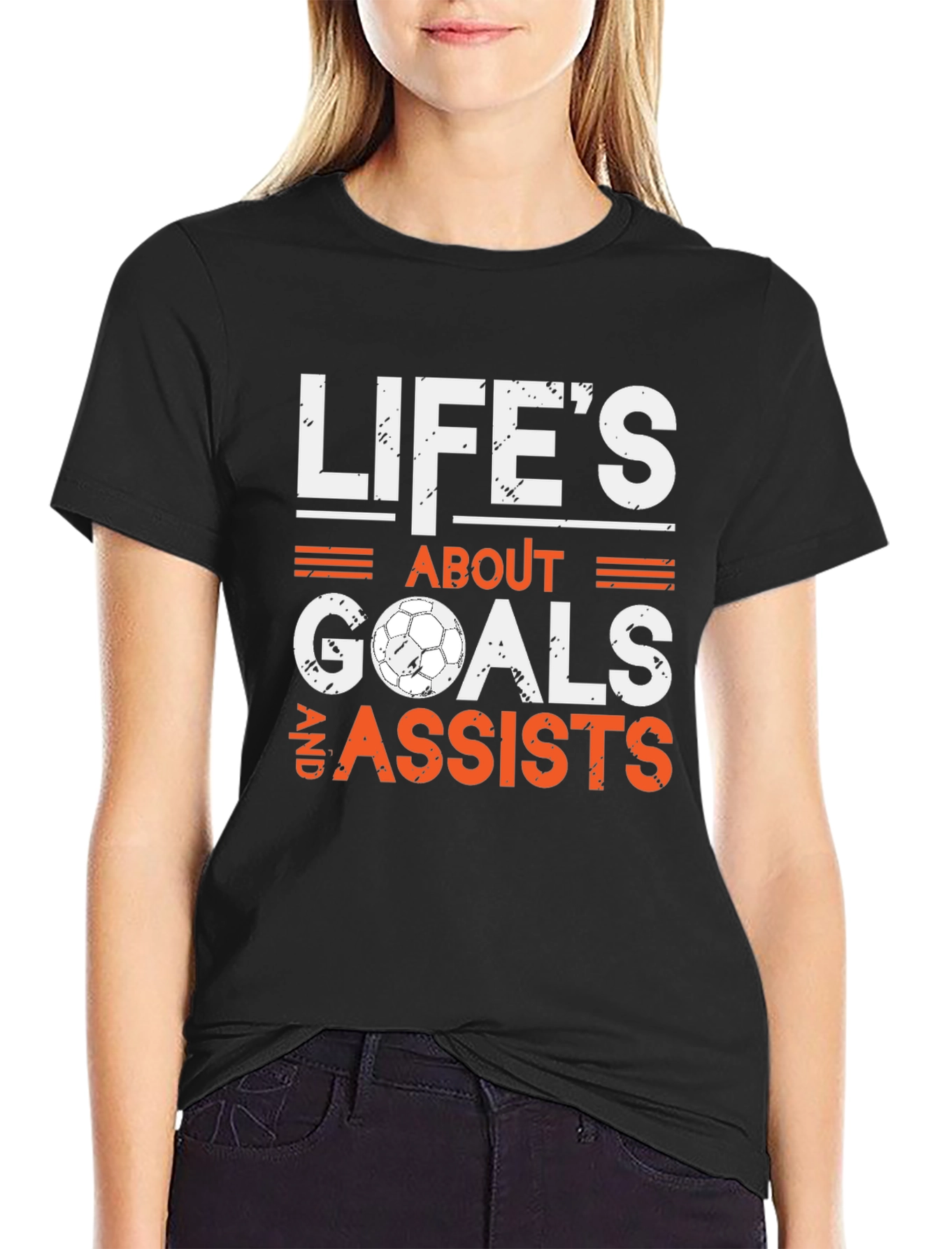 Lifes About Goals & Assists Soccer T-Shirt
