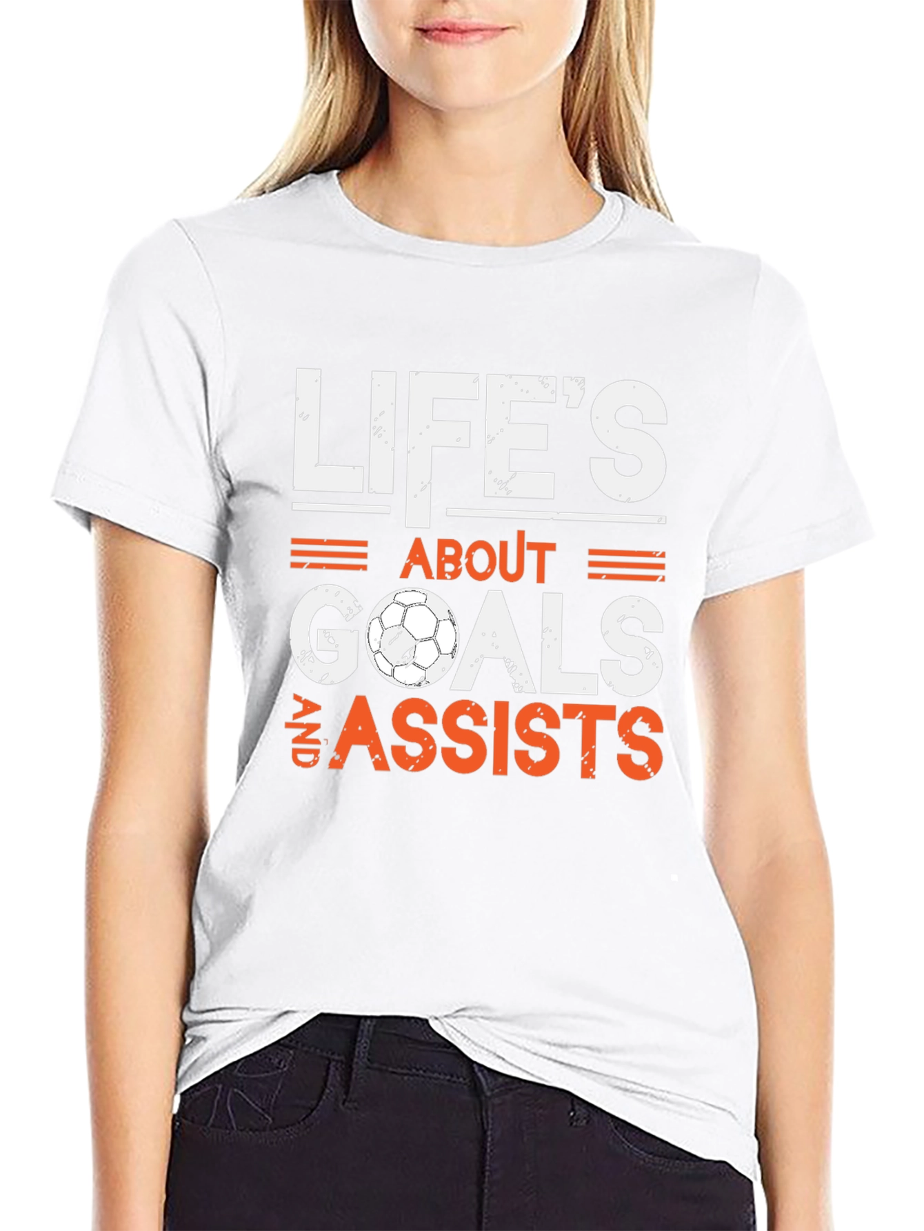 Lifes About Goals & Assists Soccer T-Shirt
