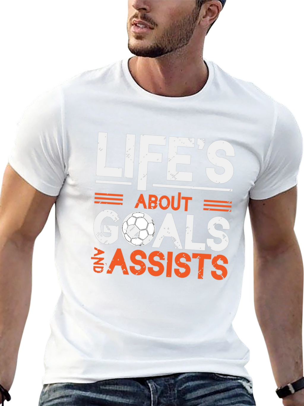 Lifes About Goals & Assists Soccer T-Shirt
