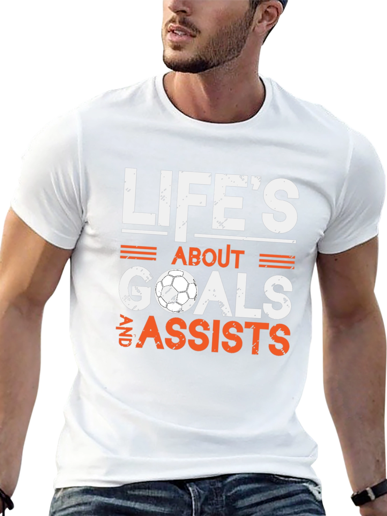 Lifes About Goals & Assists Soccer T-Shirt