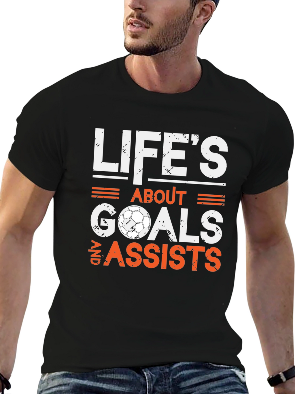 Lifes About Goals & Assists Soccer T-Shirt