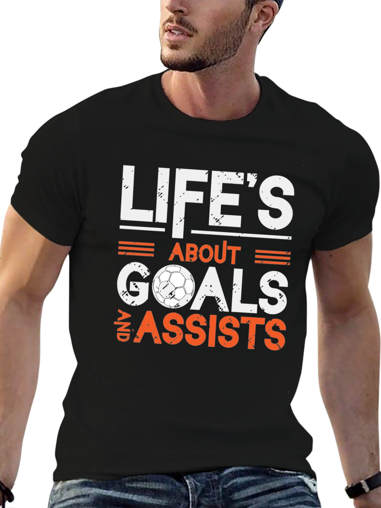 Lifes About Goals & Assists Soccer T-Shirt