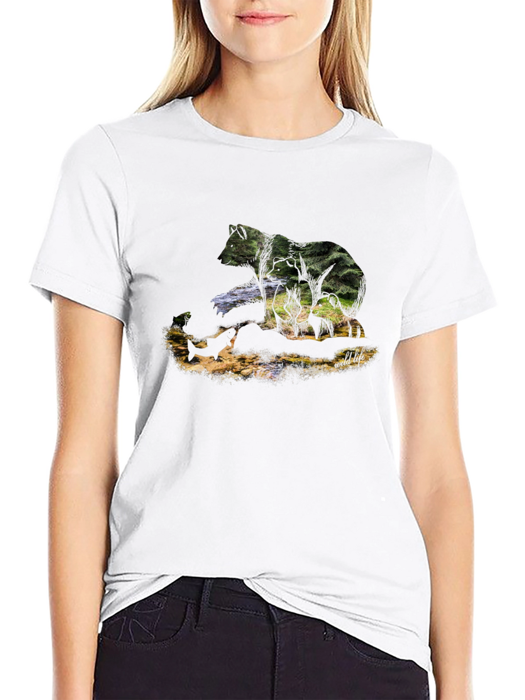 Wildlife Bear Graphic T-Shirt