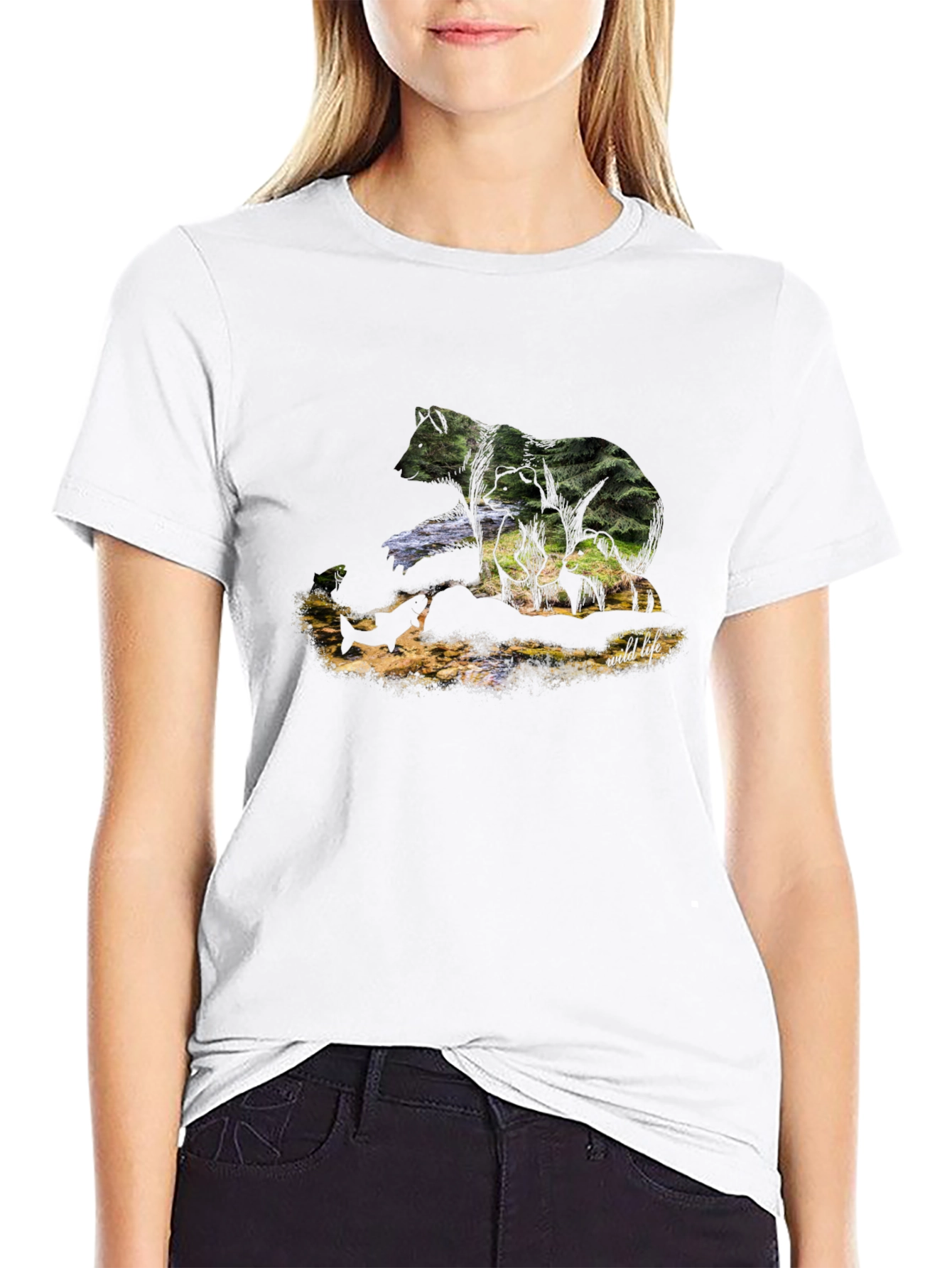 Wildlife Bear Graphic T-Shirt