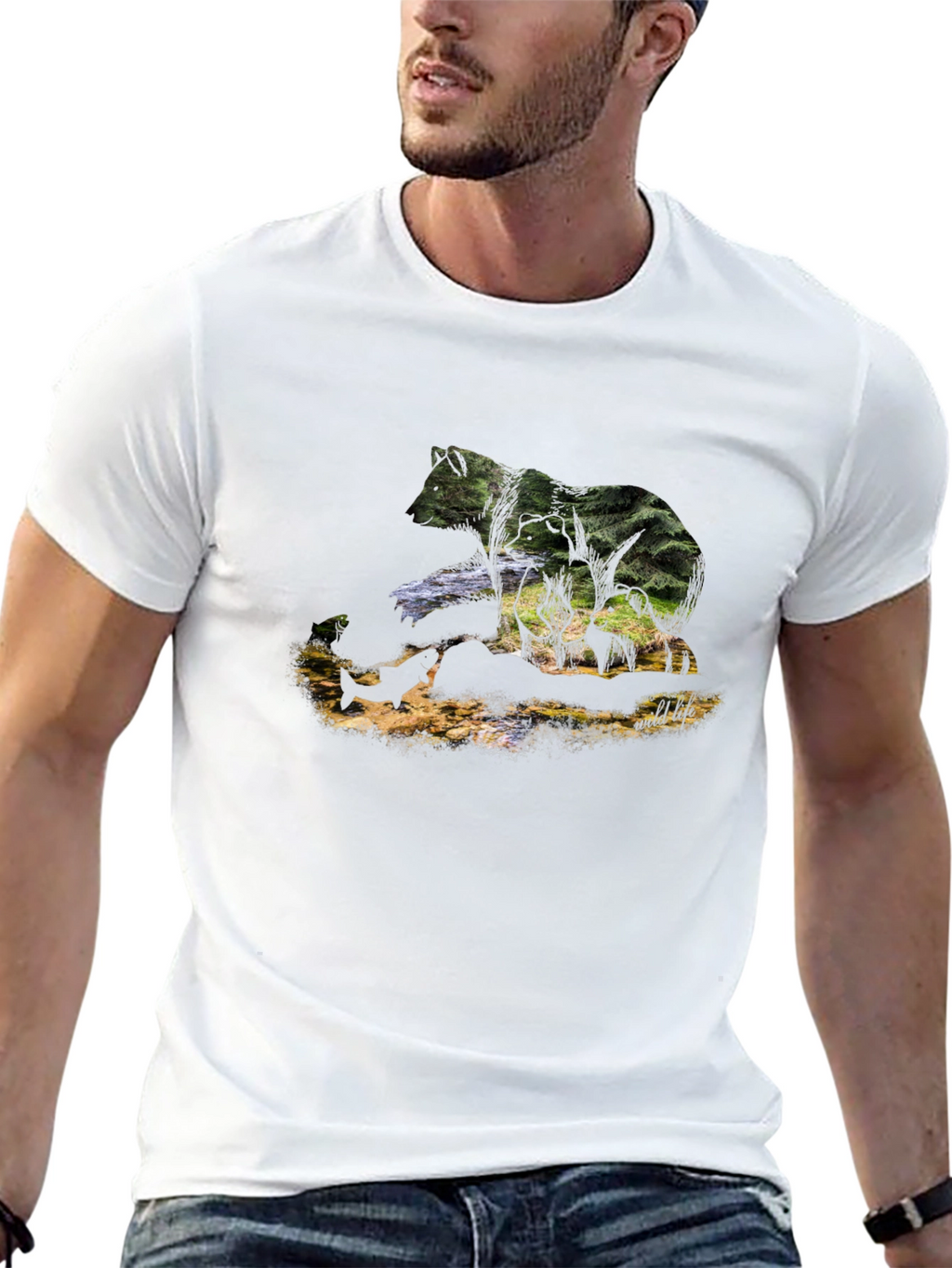Wildlife Bear Graphic T-Shirt