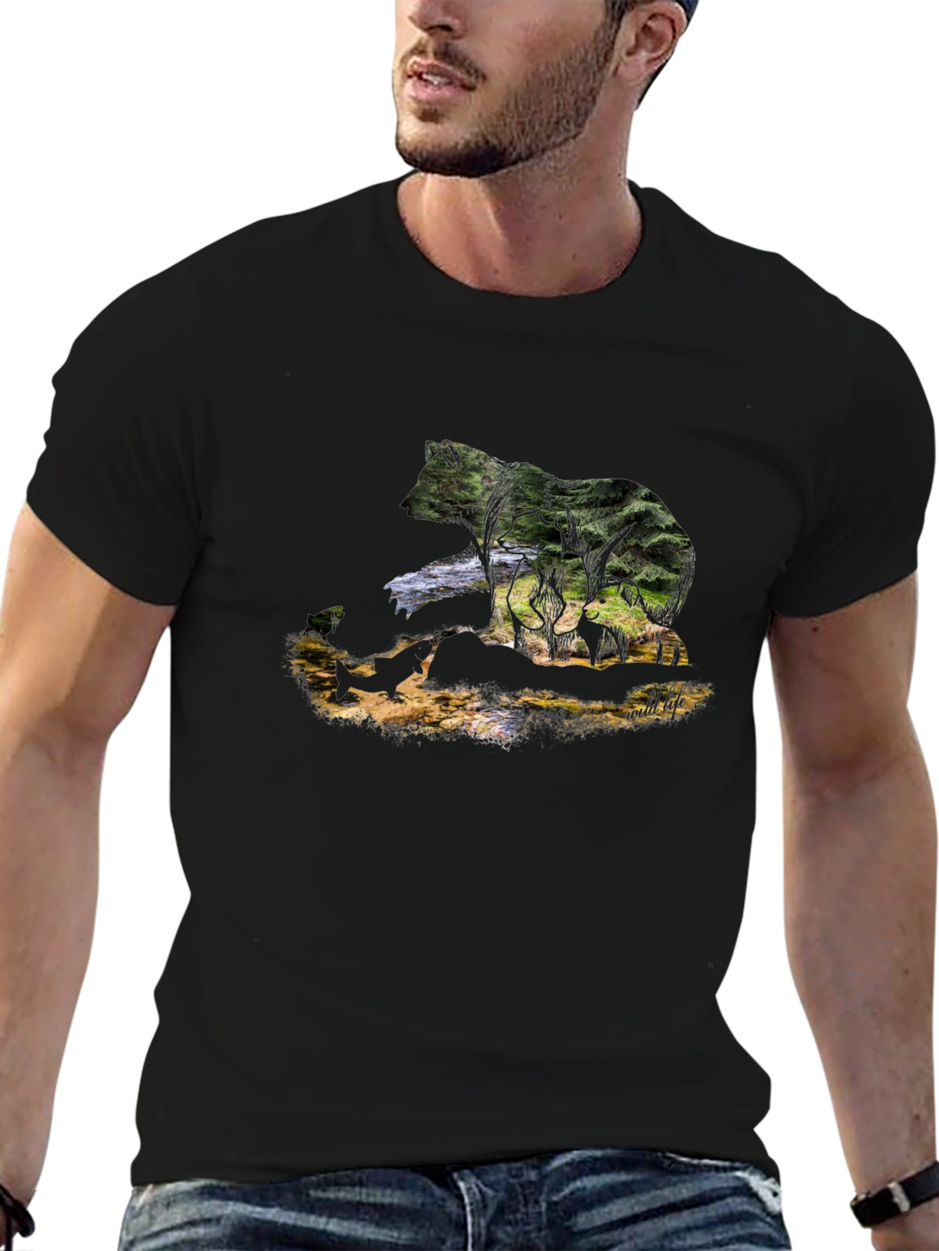 Wildlife Bear Graphic T-Shirt