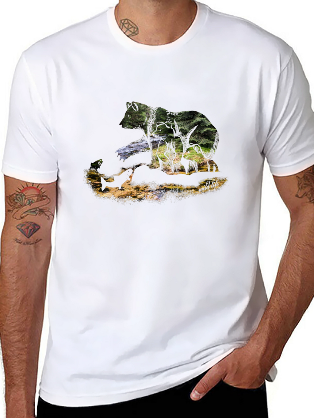 Wildlife Bear Graphic T-Shirt