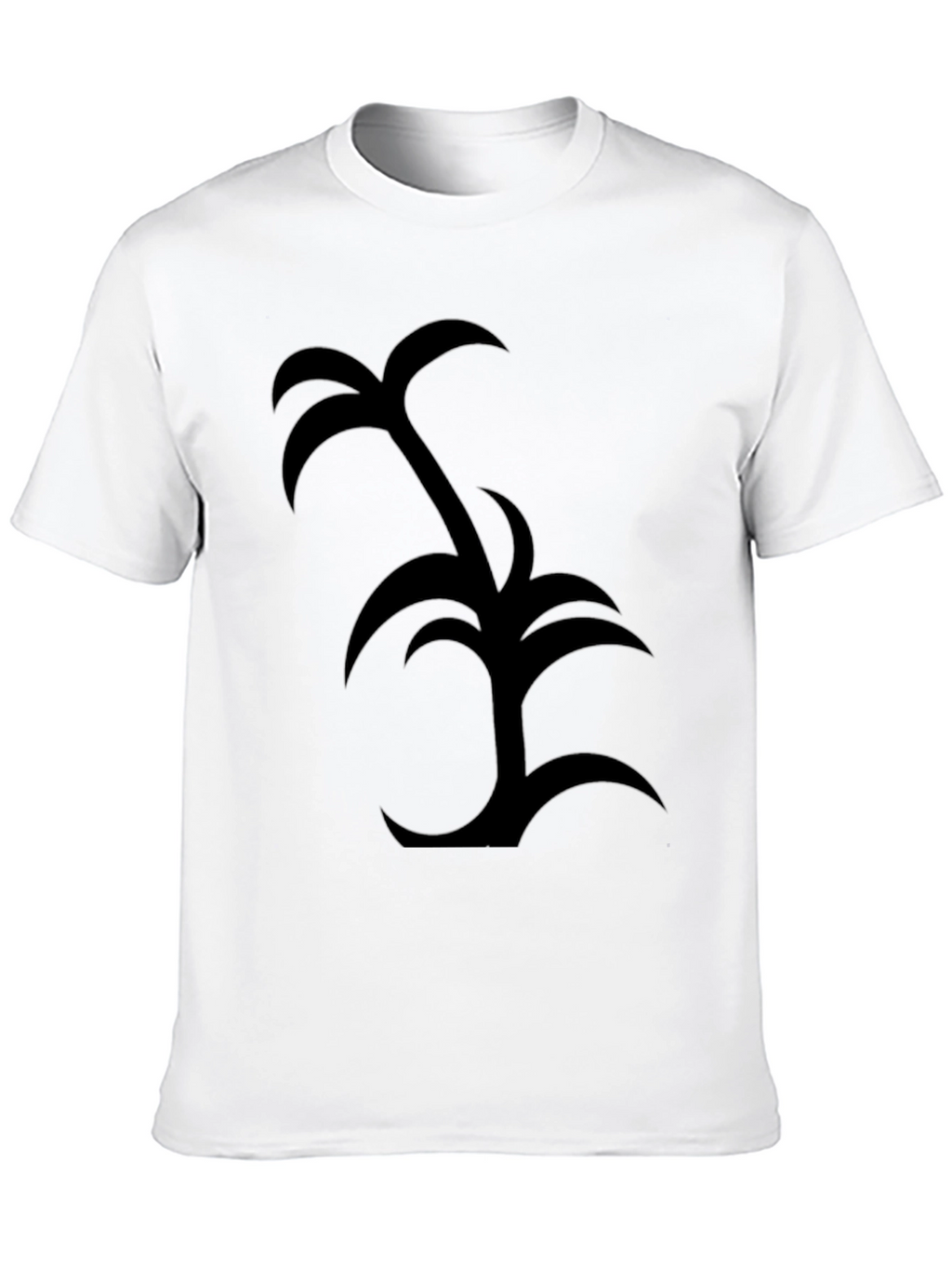 Palm Tree Graphic Tee - Black Cotton Casual Wear