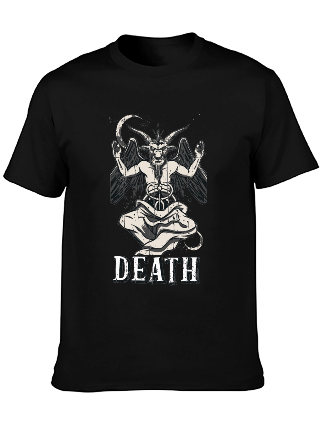 Death Baphomet Graphic Tee - Black
