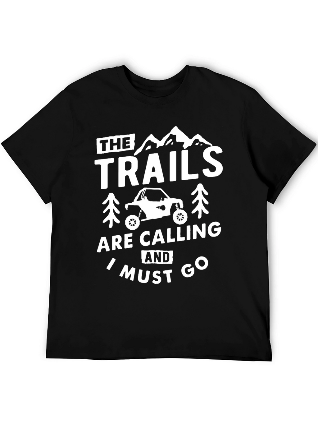 The Trails Are Calling Black Graphic T-Shirt