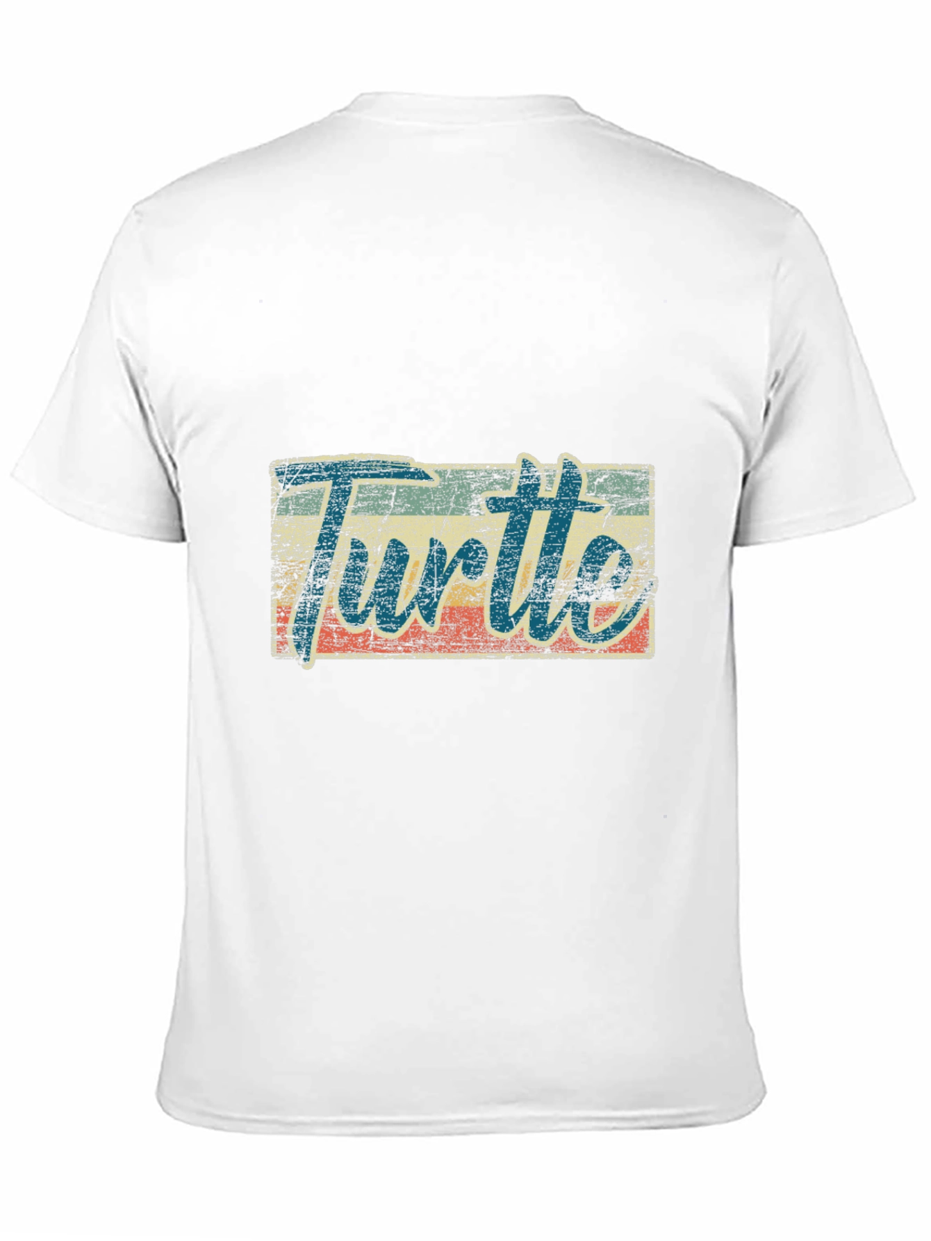 Retro Turtle Graphic Tee - Black Cotton Blend