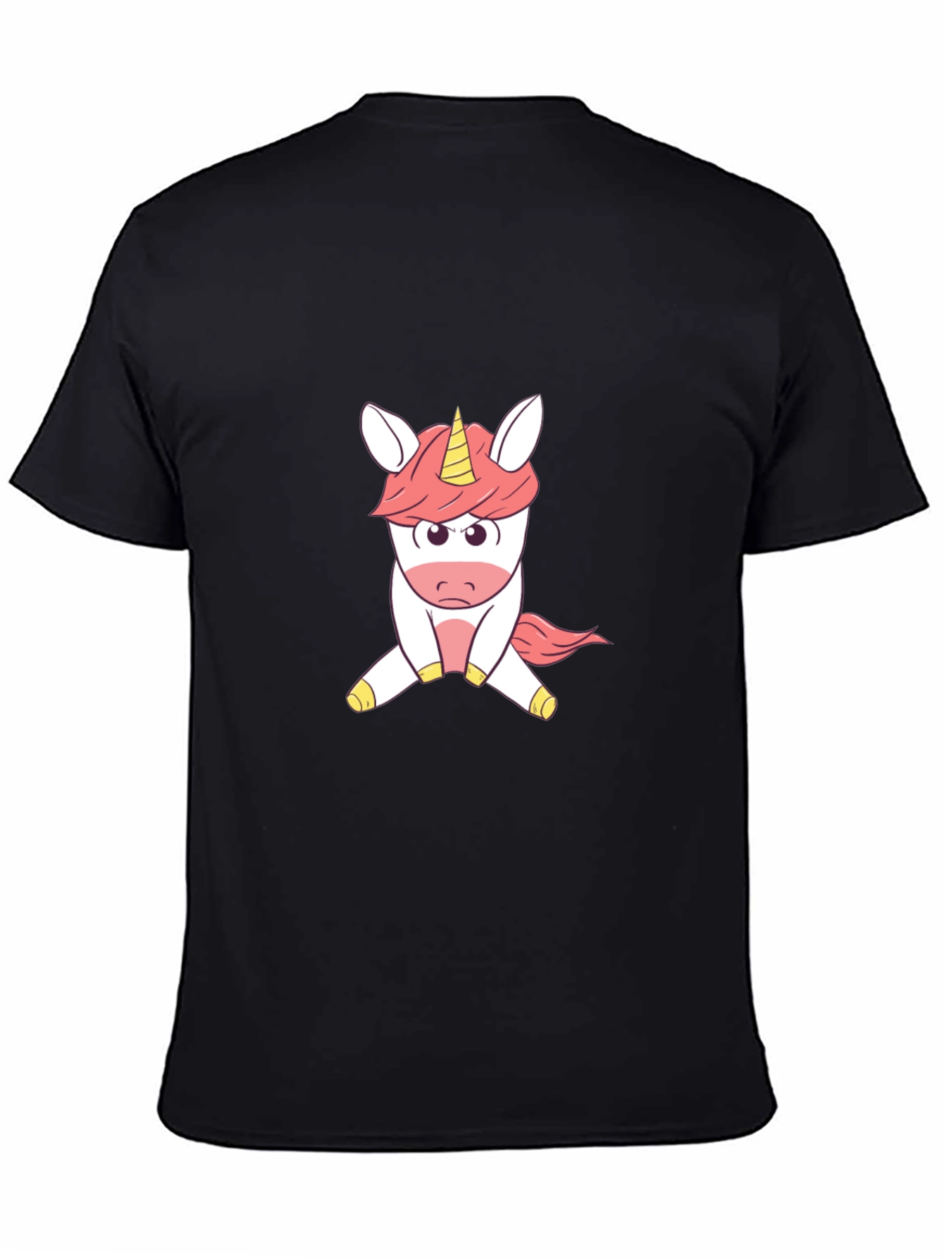 Unicorn Graphic Tee - Soft Black Cotton