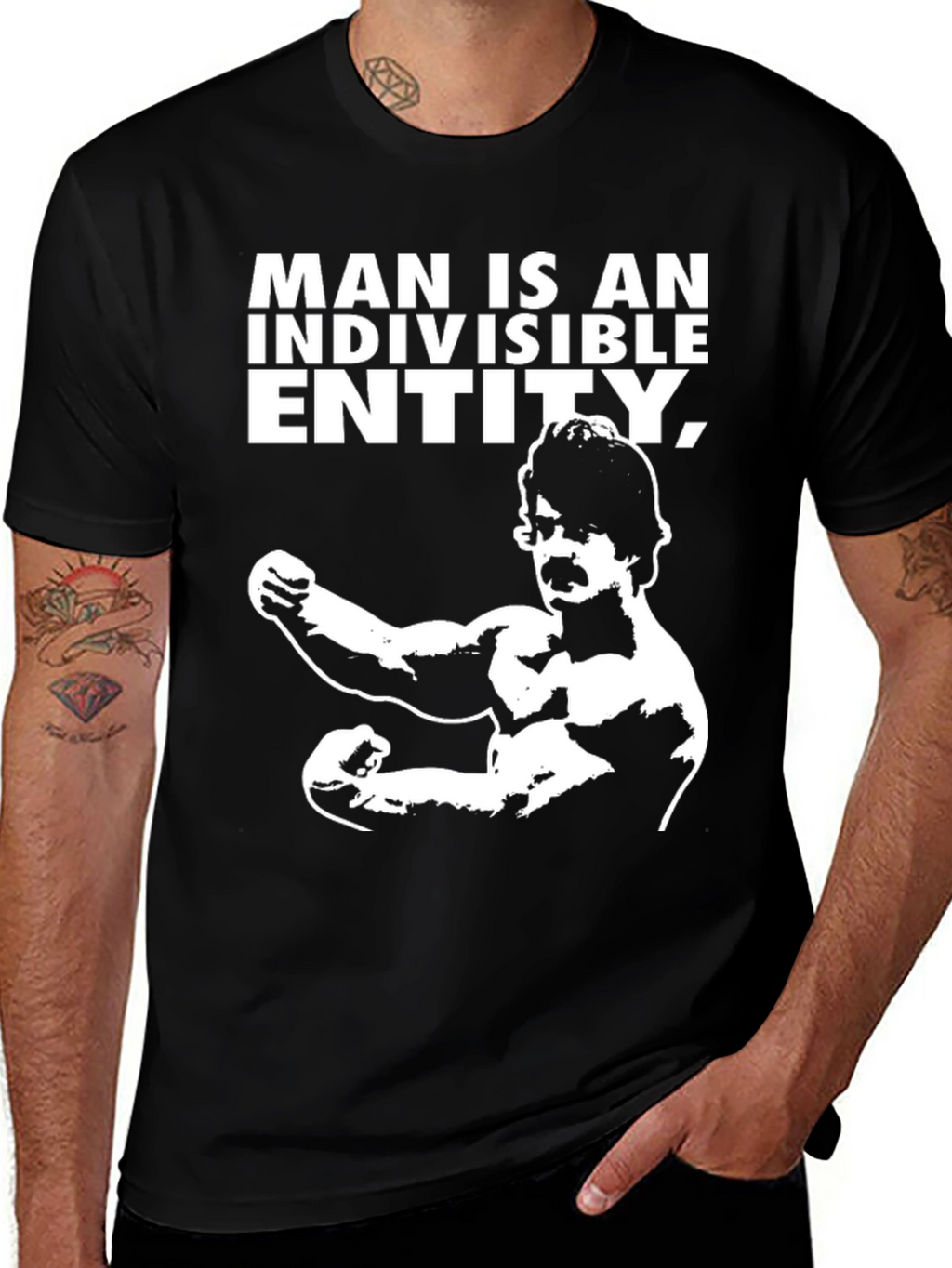 Man Is An Indivisible Entity Black T-Shirt