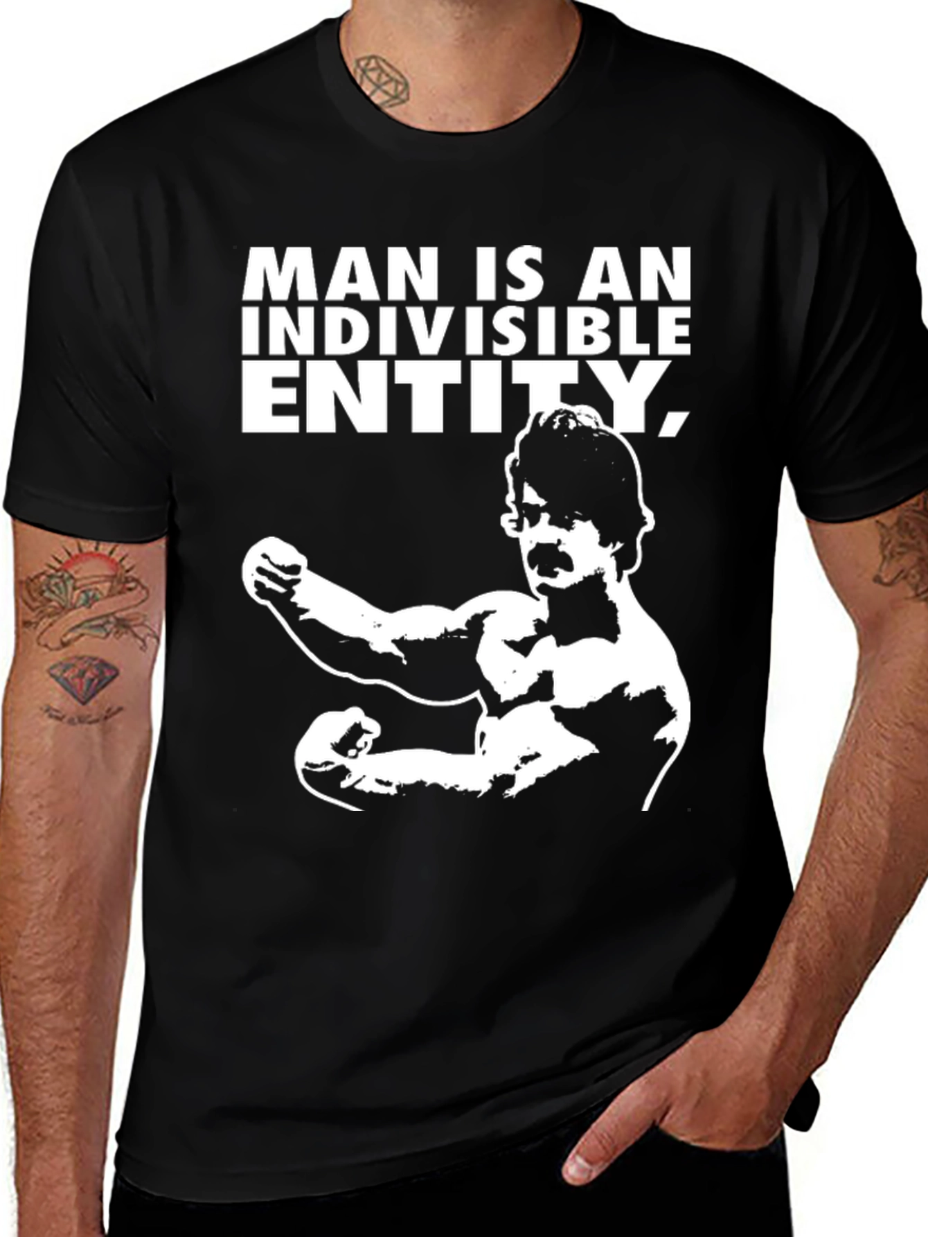 Man Is An Indivisible Entity Black T-Shirt