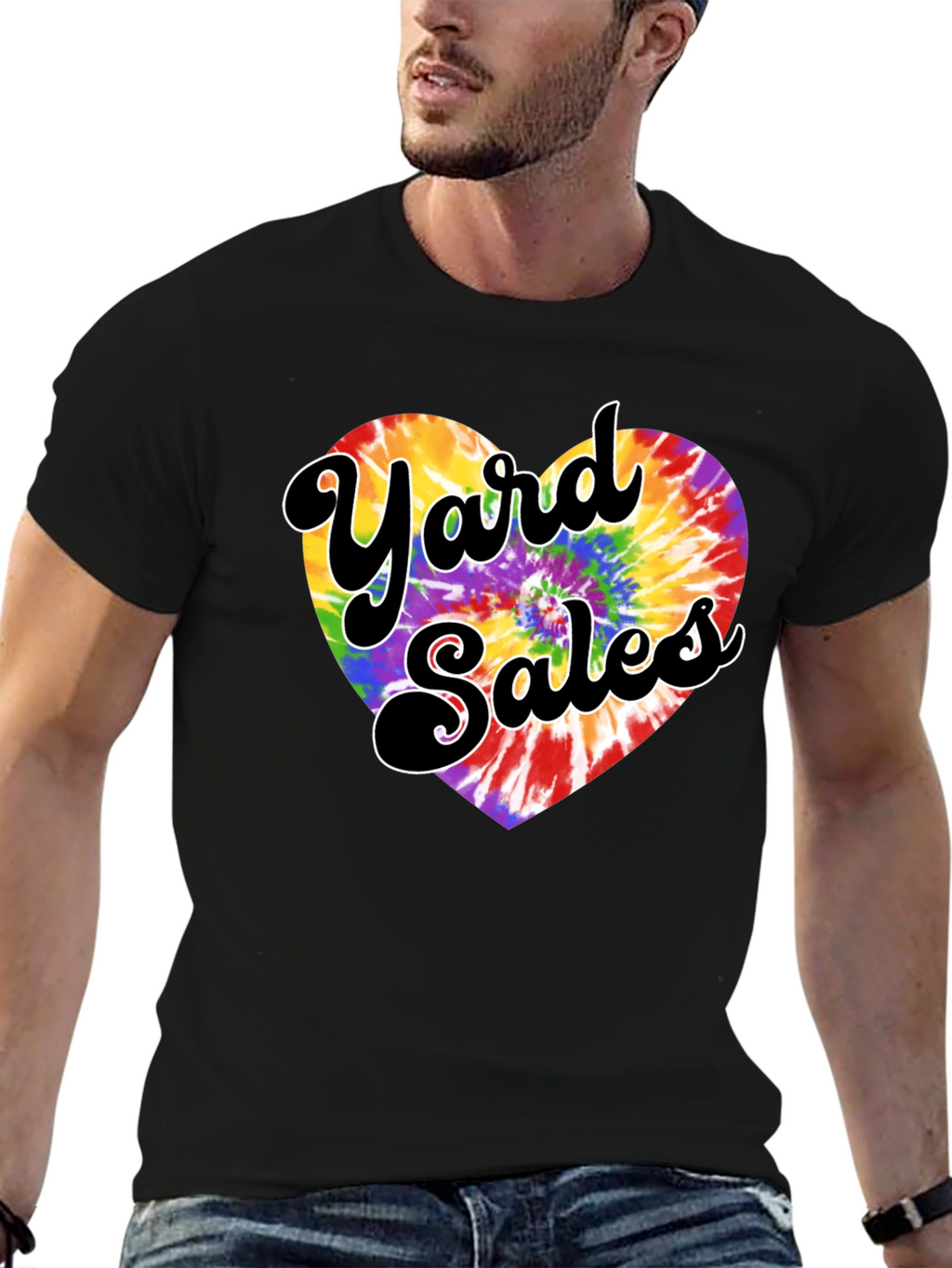 Yard Sales Tie-Dye Heart Graphic Tee