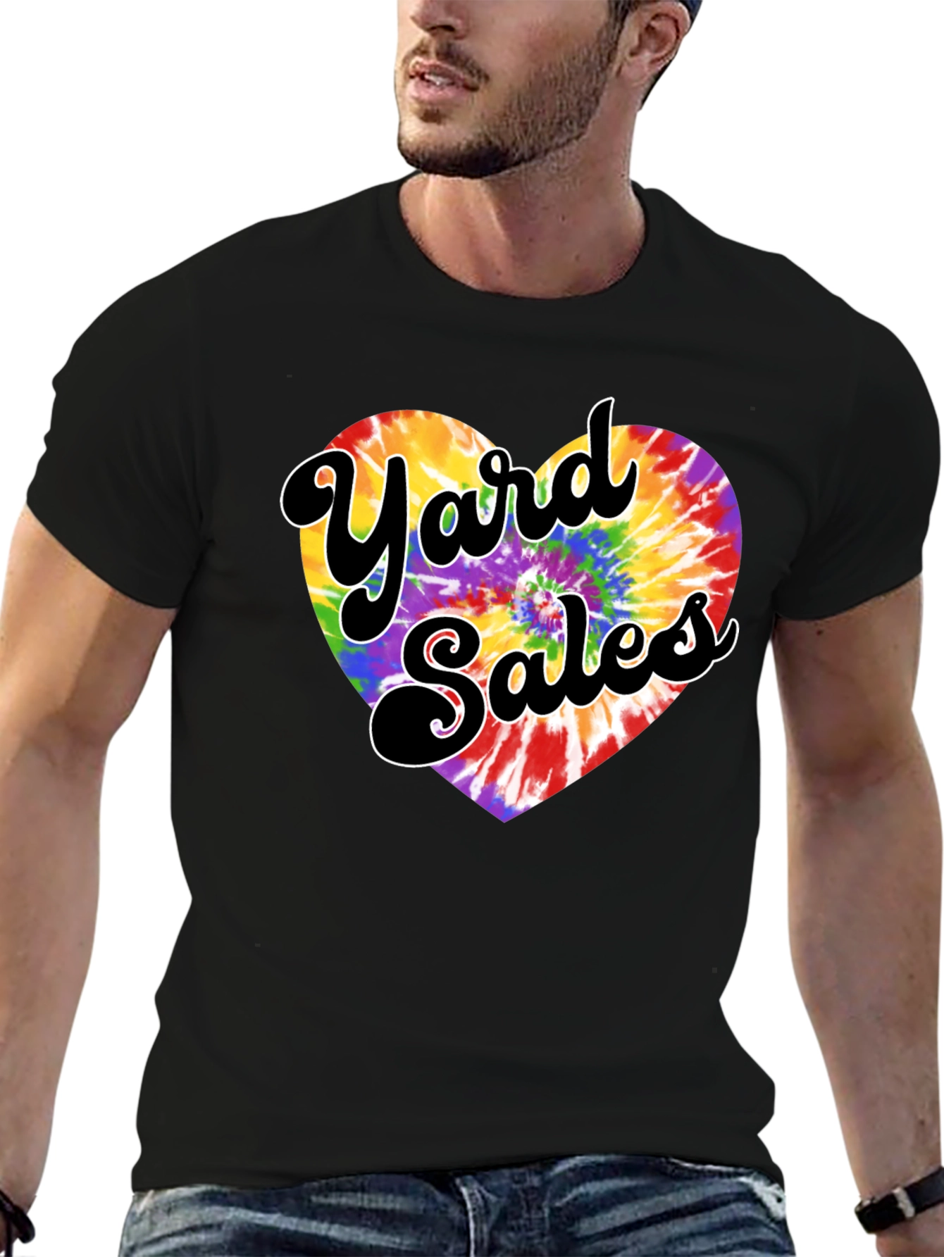 Yard Sales Tie-Dye Heart Graphic Tee