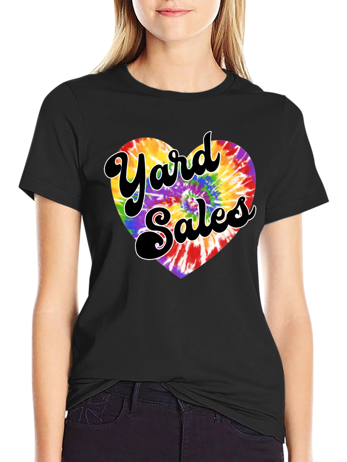 Yard Sales Tie-Dye Heart Graphic Tee