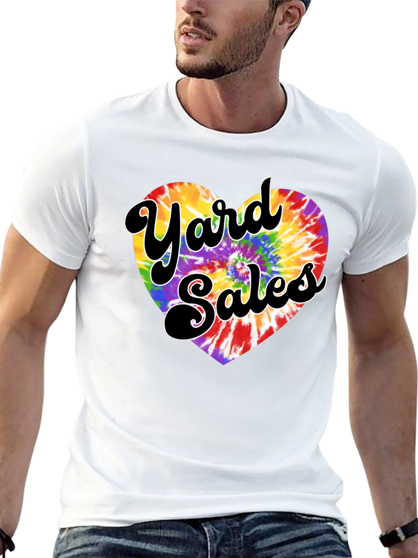 Yard Sales Tie-Dye Heart Graphic Tee
