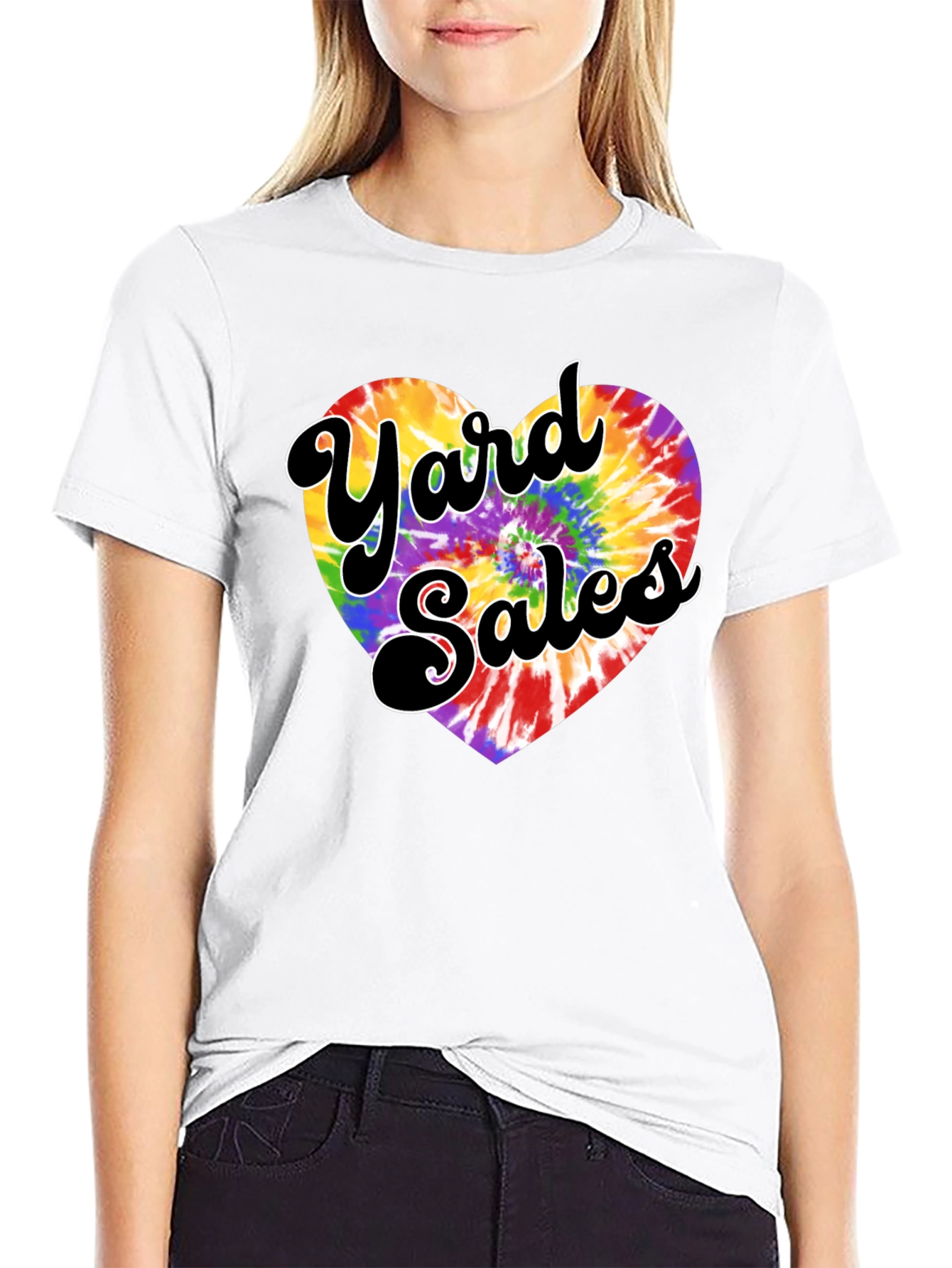 Yard Sales Tie-Dye Heart Graphic Tee