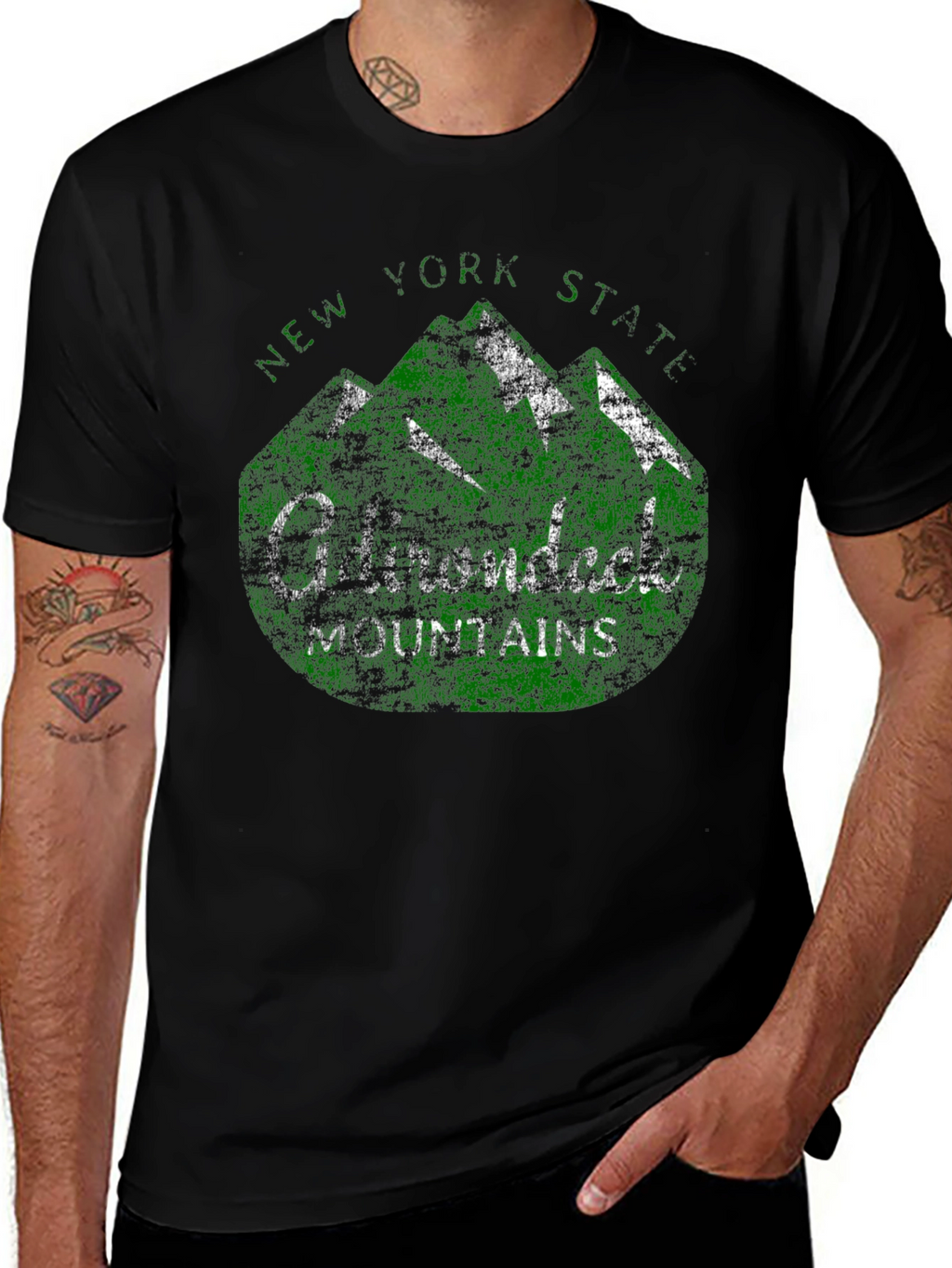 Adirondack Mountains New York State Graphic T-Shirt