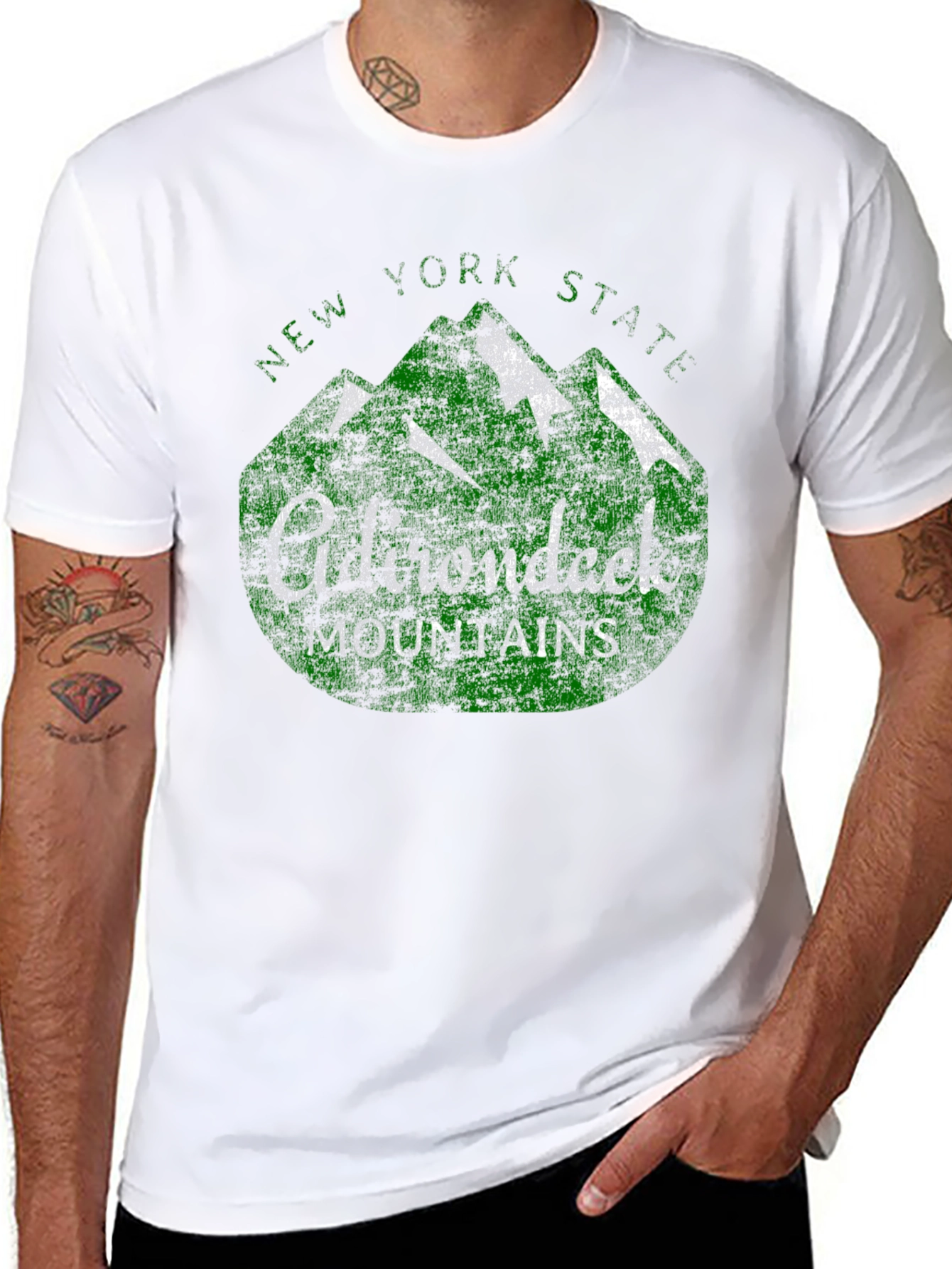 Adirondack Mountains New York State Graphic T-Shirt