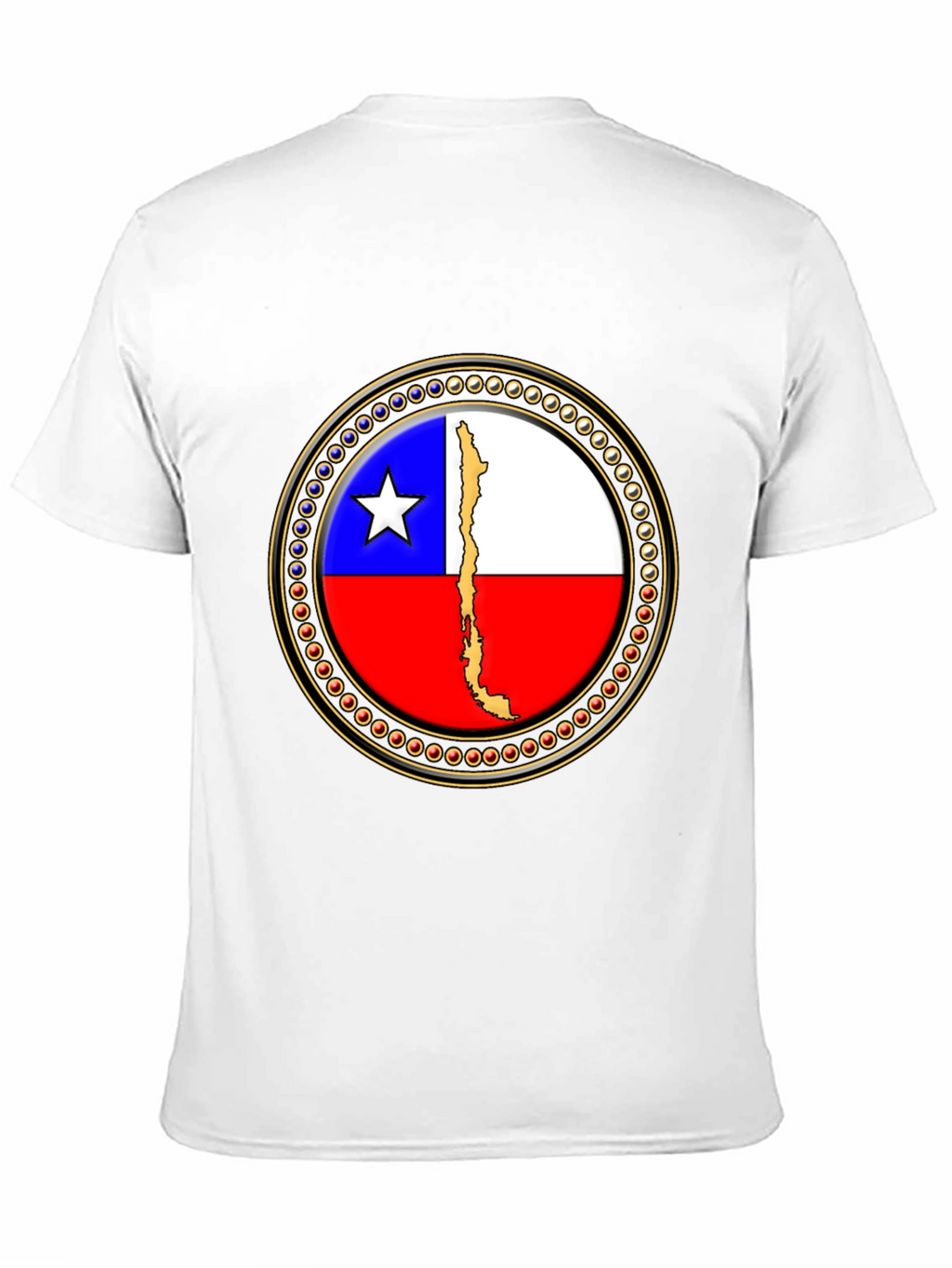 Chile Flag Graphic Tee - Black Cotton T-Shirt