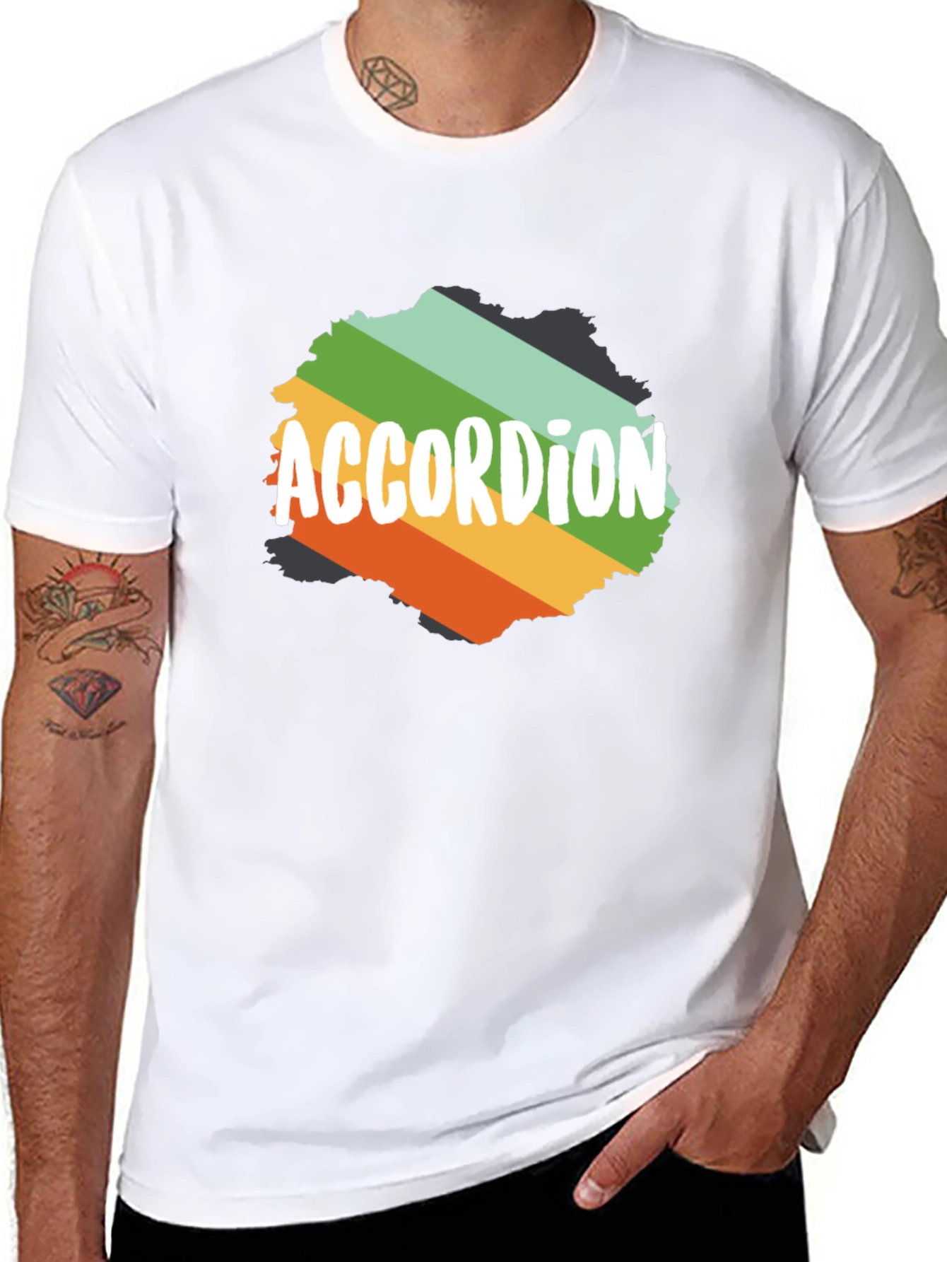 Accordion Retro T-Shirt Music Lover Tee