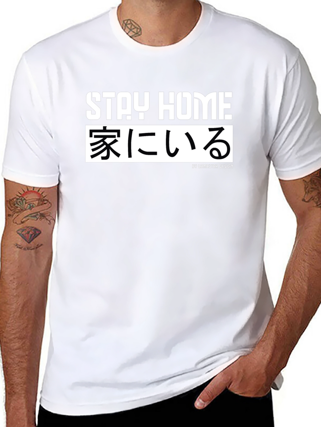 Stay Home Graphic Tee - Japanese Inspired Design