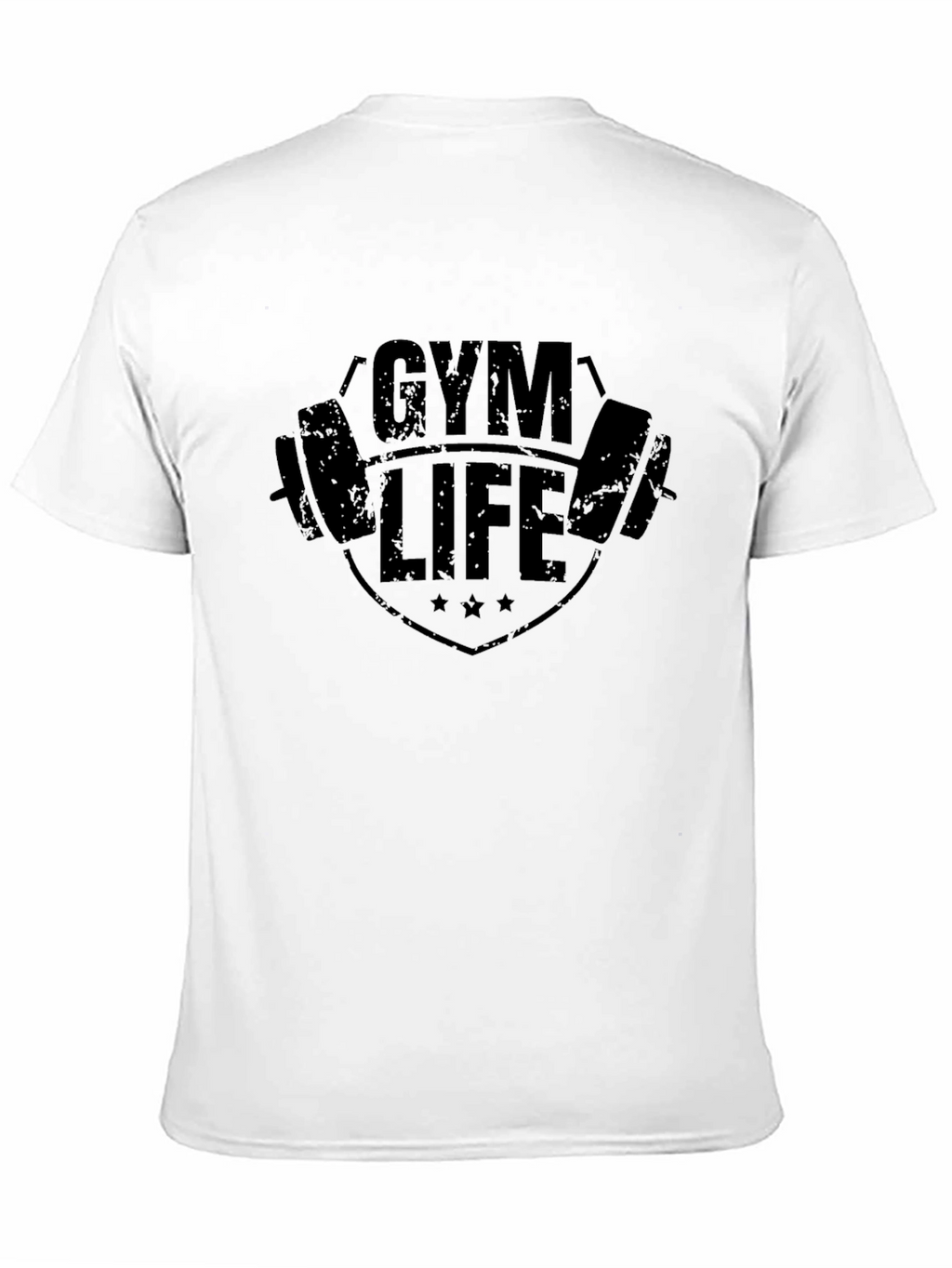 Gym Life Black Graphic Tee - Mens Fitness Shirt