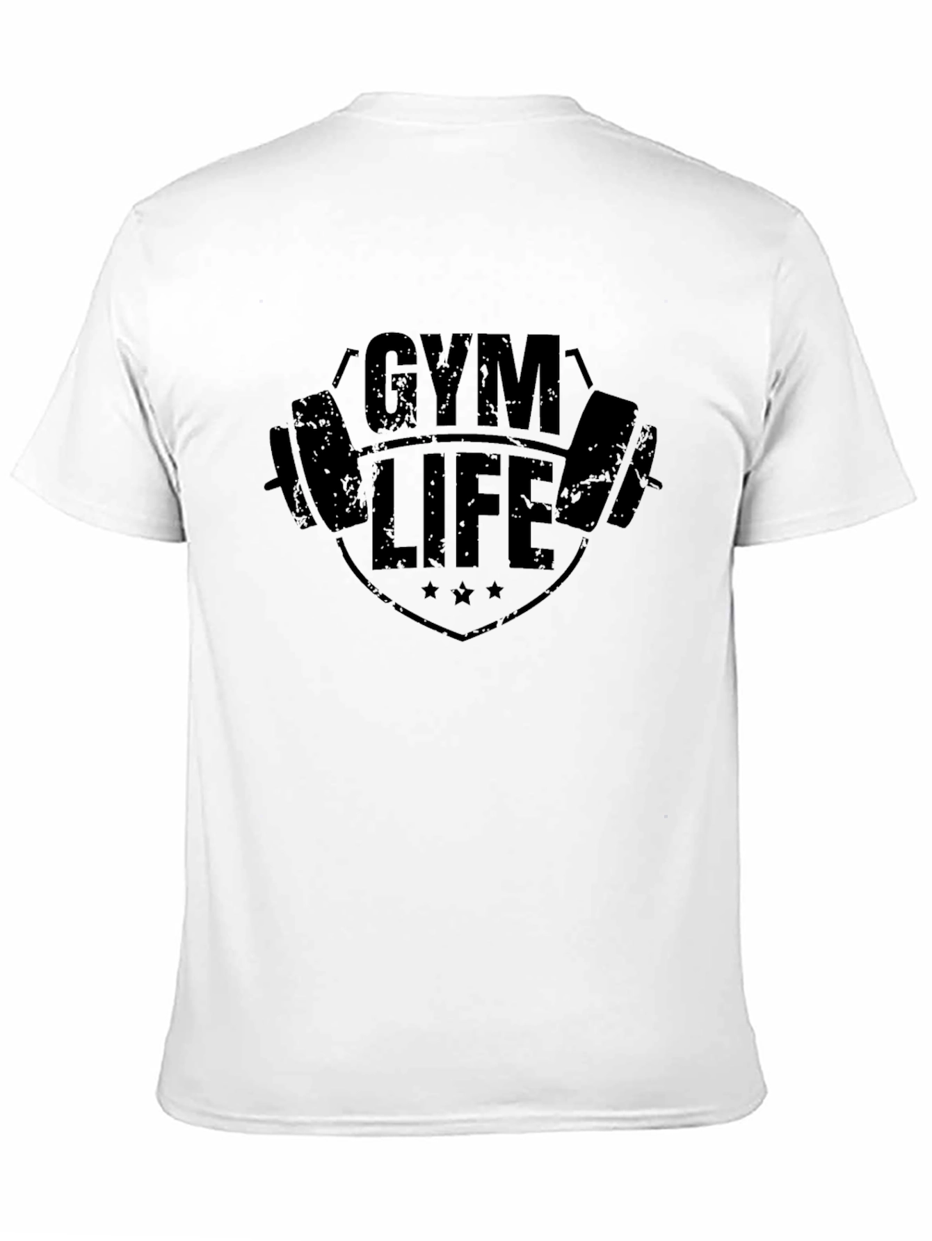 Gym Life Black Graphic Tee - Mens Fitness Shirt