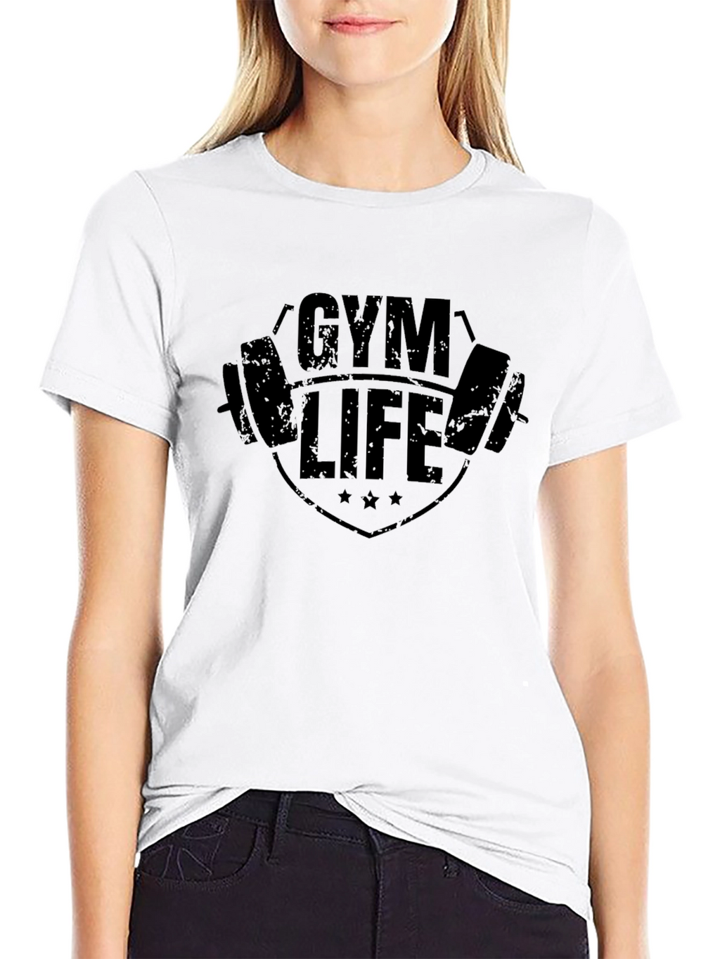 Gym Life Black Graphic Tee - Mens Fitness Shirt