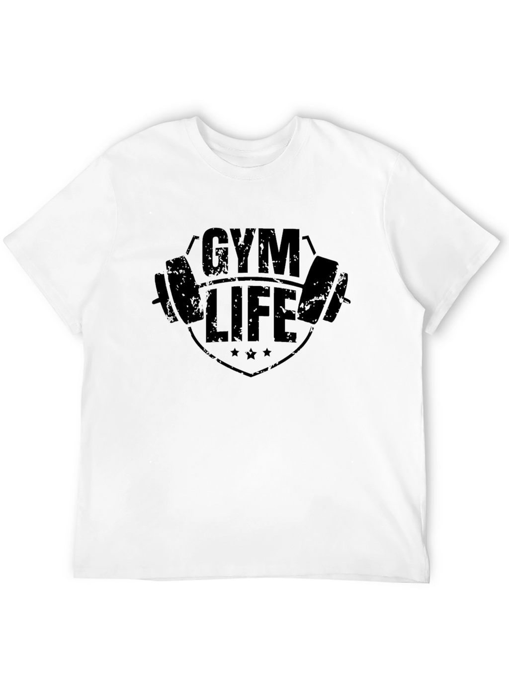 Gym Life Black Graphic Tee - Mens Fitness Shirt