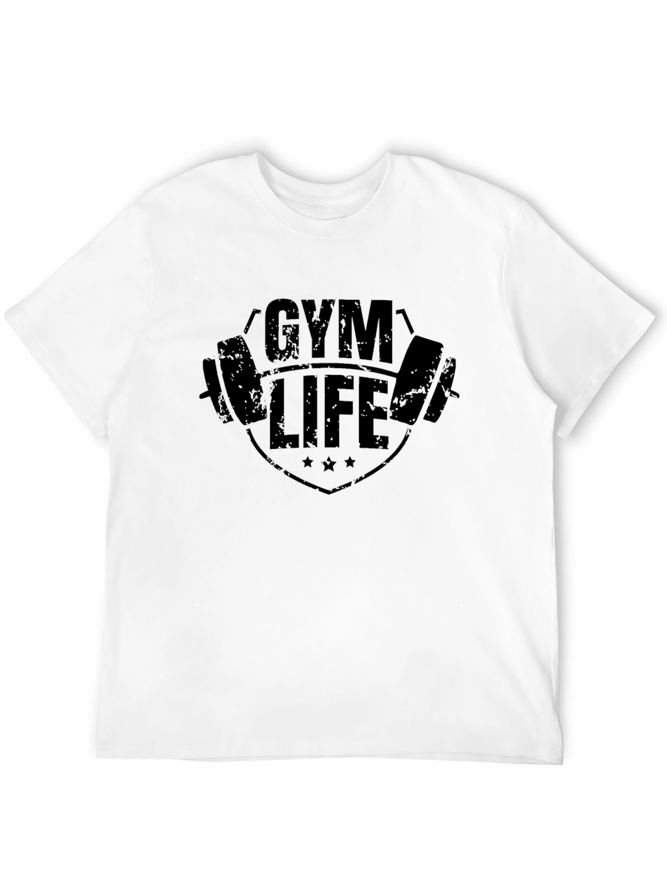 Gym Life Black Graphic Tee - Mens Fitness Shirt