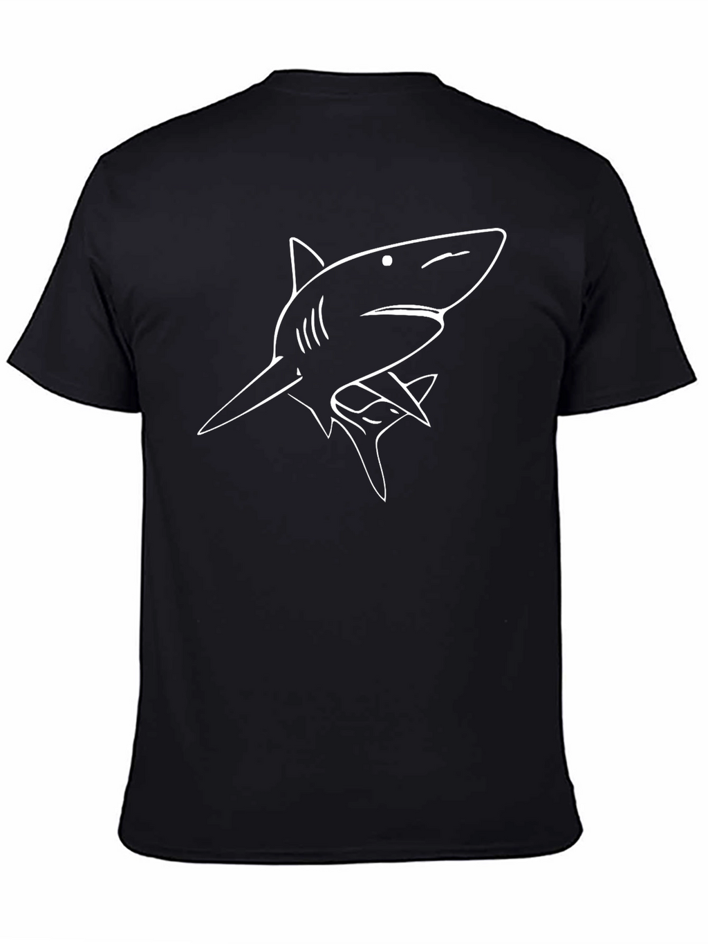 Shark Graphic Tee - Black Casual T-Shirt