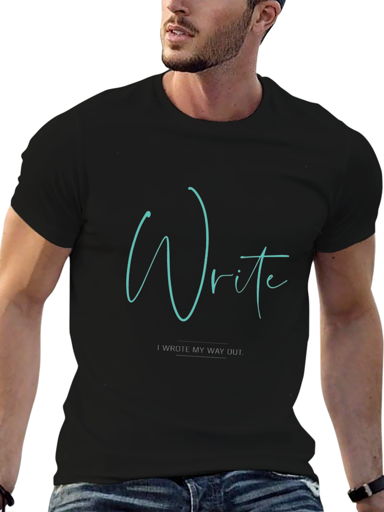 Write My Way Out Black Graphic Tee
