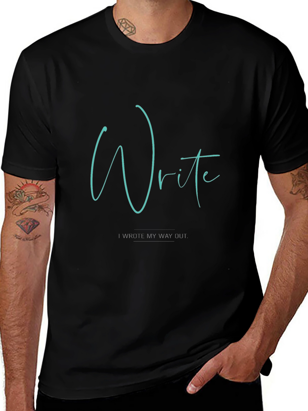 Write My Way Out Black Graphic Tee